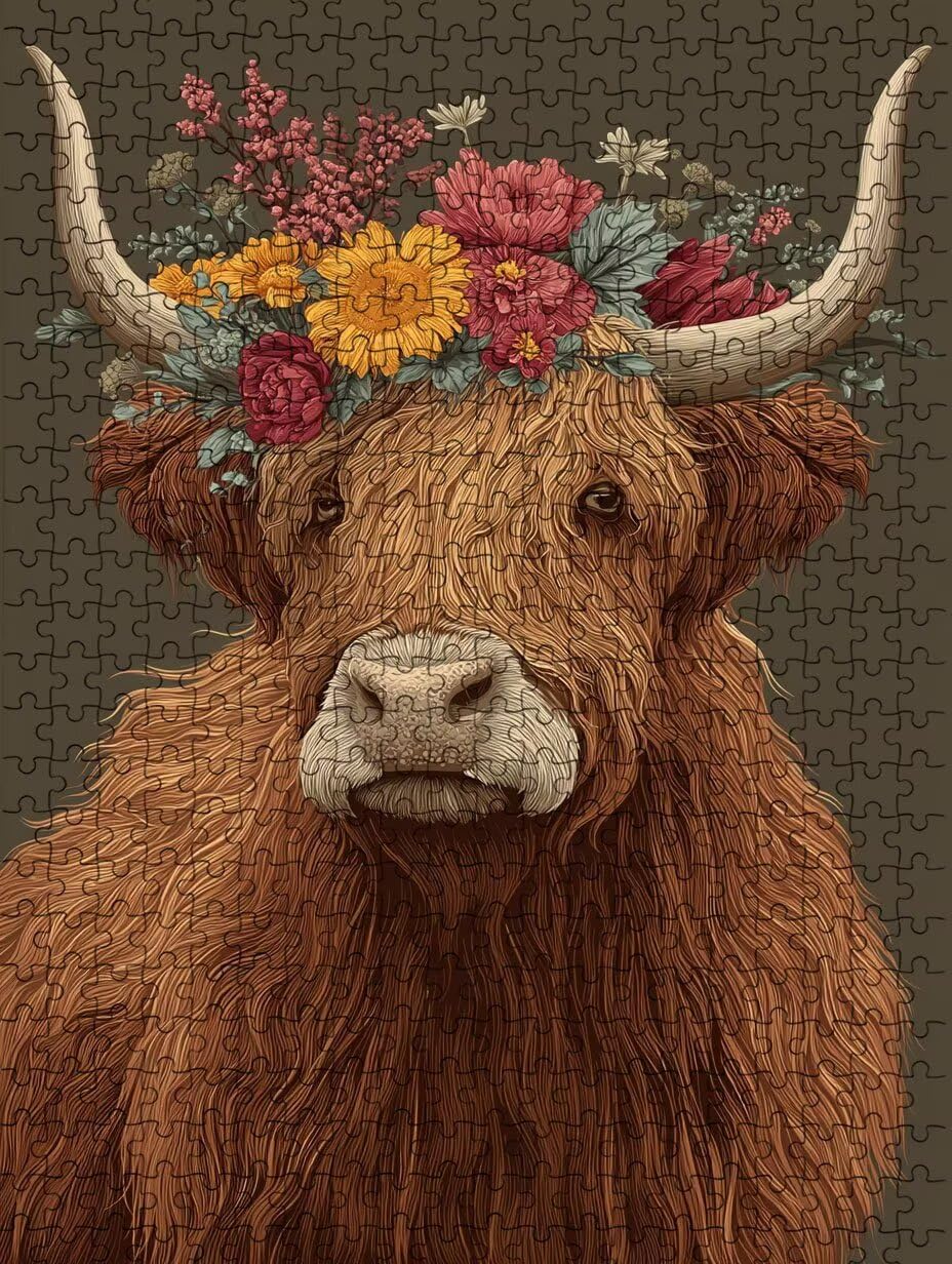 Blumen Schafe Puzzle 5000 Teile Erwachsene, Jigsaw Puzzle 5000 Teile, Komplex Herausfordernd Puzzles, Familie Aktivität Spiele, Impossible Klassische Puzzles, für Wanddekoration und Geschenke FNKL2495