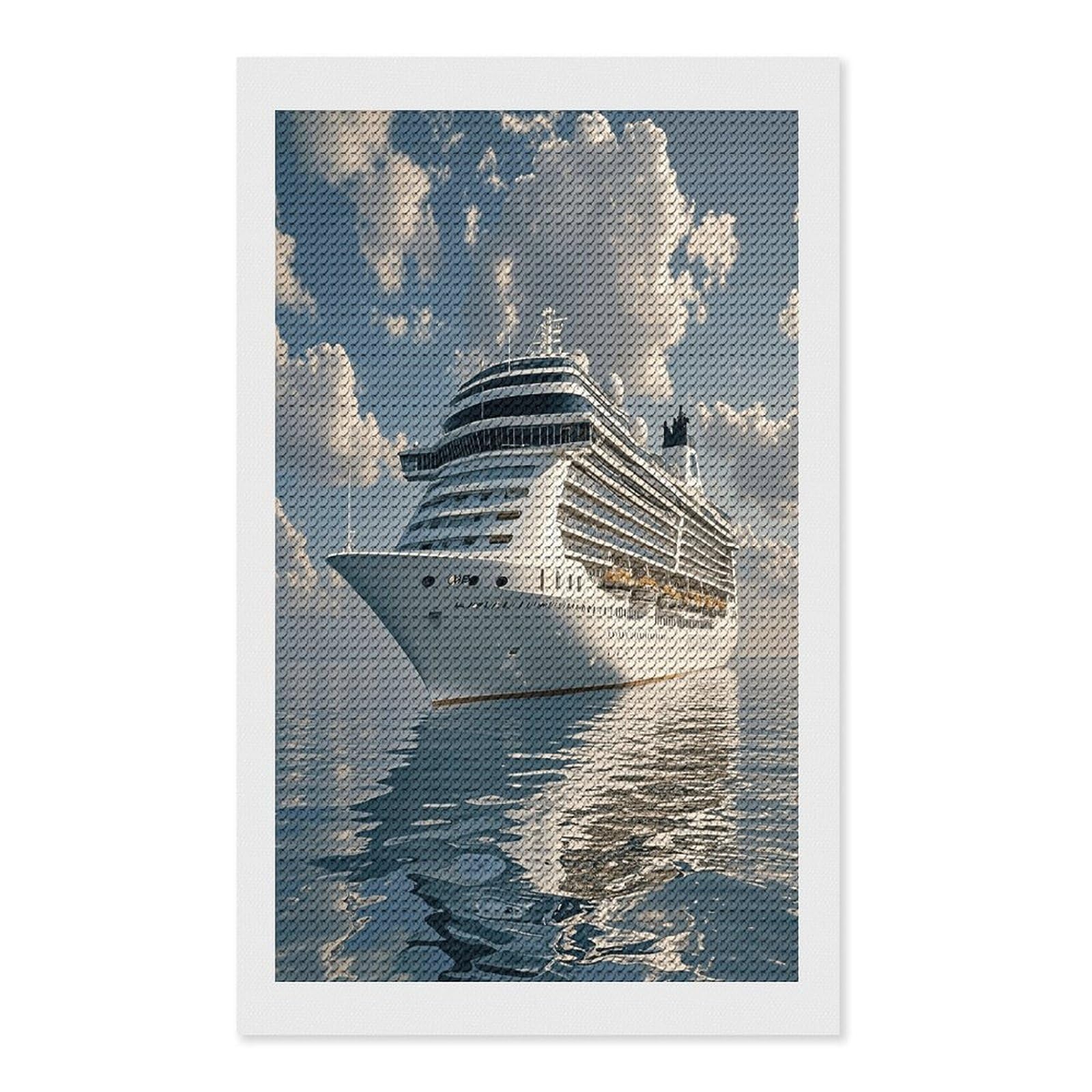 FekiLoot Cruise Ship Diamond Painting Kits for Beginners DIY Diamond Art Kits for Adults Full Drill Round Diamond Dot Gem Art Painting Fun DIY Crafts for Home Kitchen Wall Decor Gift 12"x20"