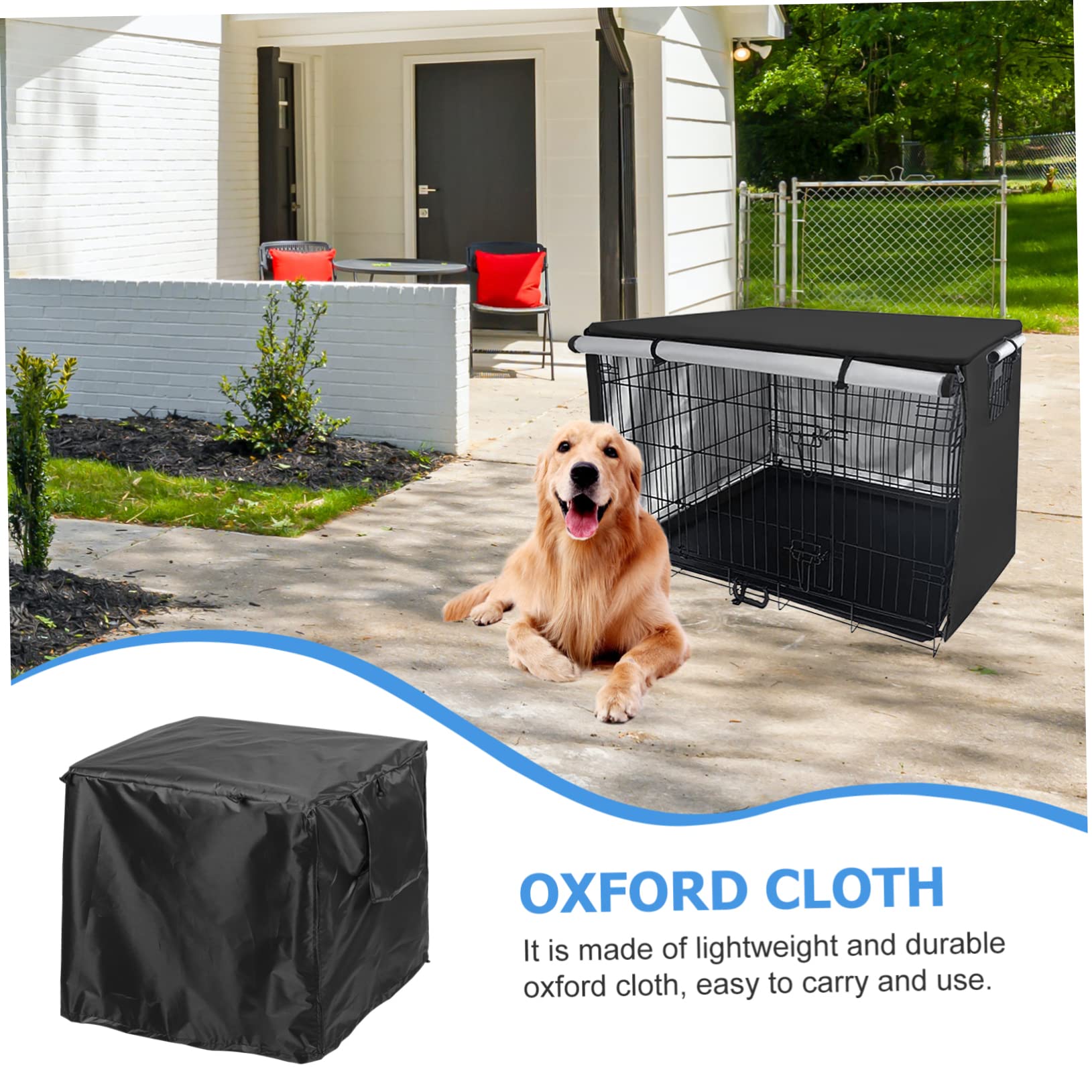 Sosoport Dog Cage Net Cover Insulated Canopy for Pet Crate Weatherproof and Privacy-Focused Cover