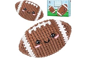 Beginner Crochet Kit for Kids and Adults, Crochetta Amigurumi Football (40%+ Yarn)