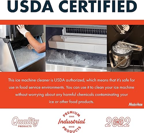 Miniatura 4 de Limpiador para máquina de hielo, descalcificador y desinfectante seguro de níquel para una limpieza y desinfección efectivas, ideal para componentes