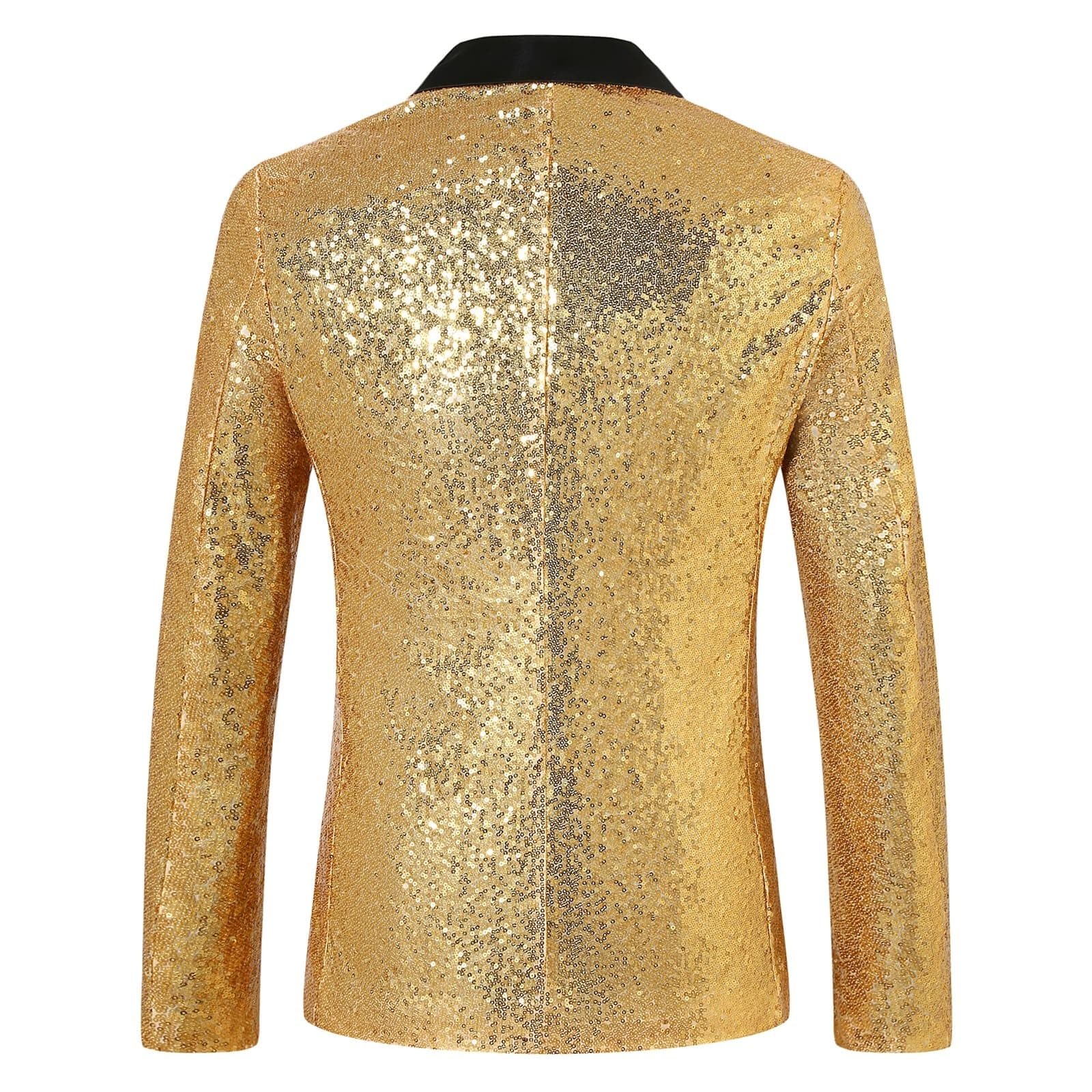 Faschingskostüme Männer - Party Formelle Discokugel Kleidung Herrenjacke Performance-Kostüm Glitzer Blazer Slim Fit Hochzeit Herren Pailletten Sakko Mantel Langarm Mantel Anzug