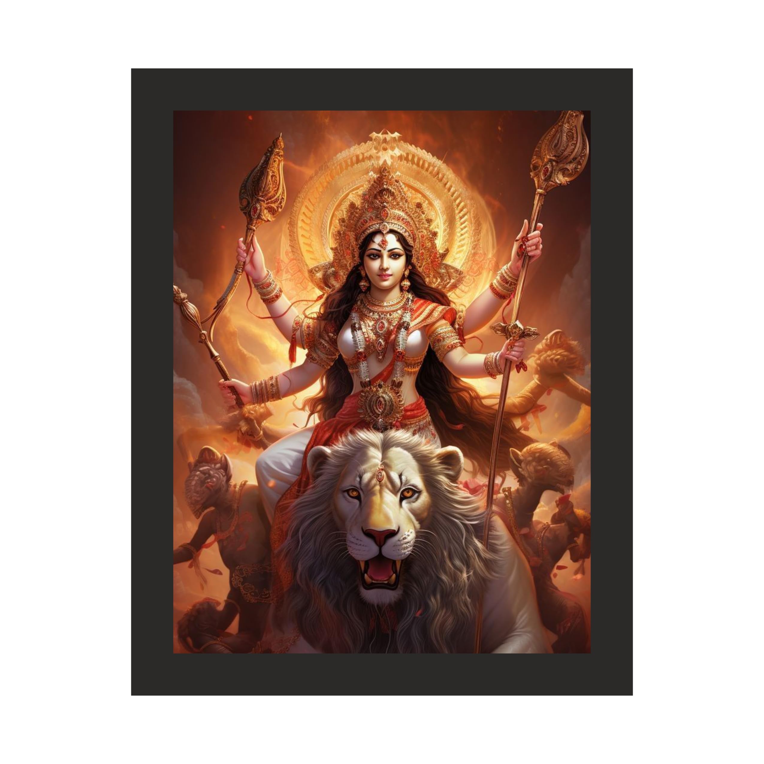 Maa Durga Lion Steed: 12x15
