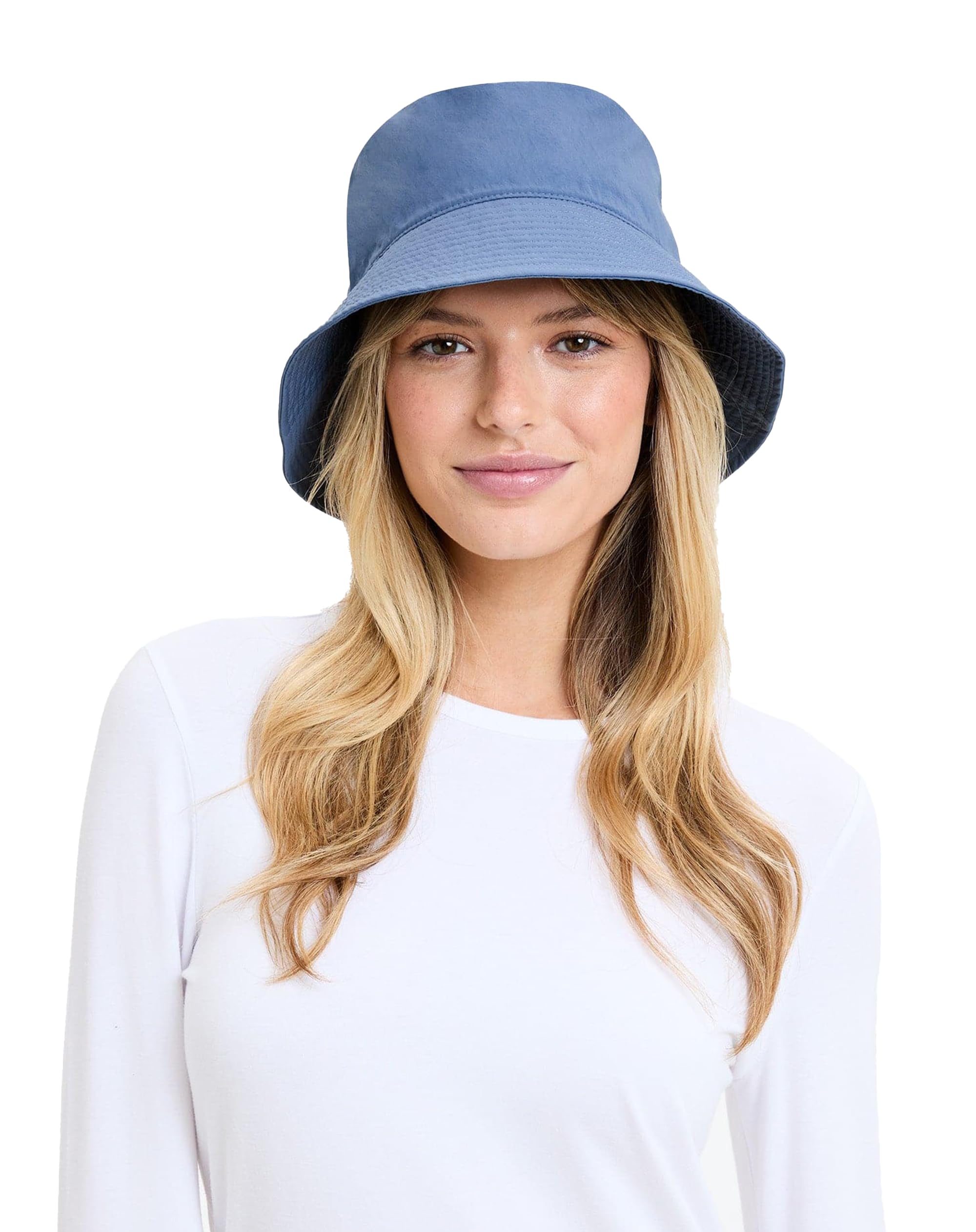 Solbari Bondi Bucket Hat UPF50+ UV Protection, Sun Protective Hat SM Riviera Blue