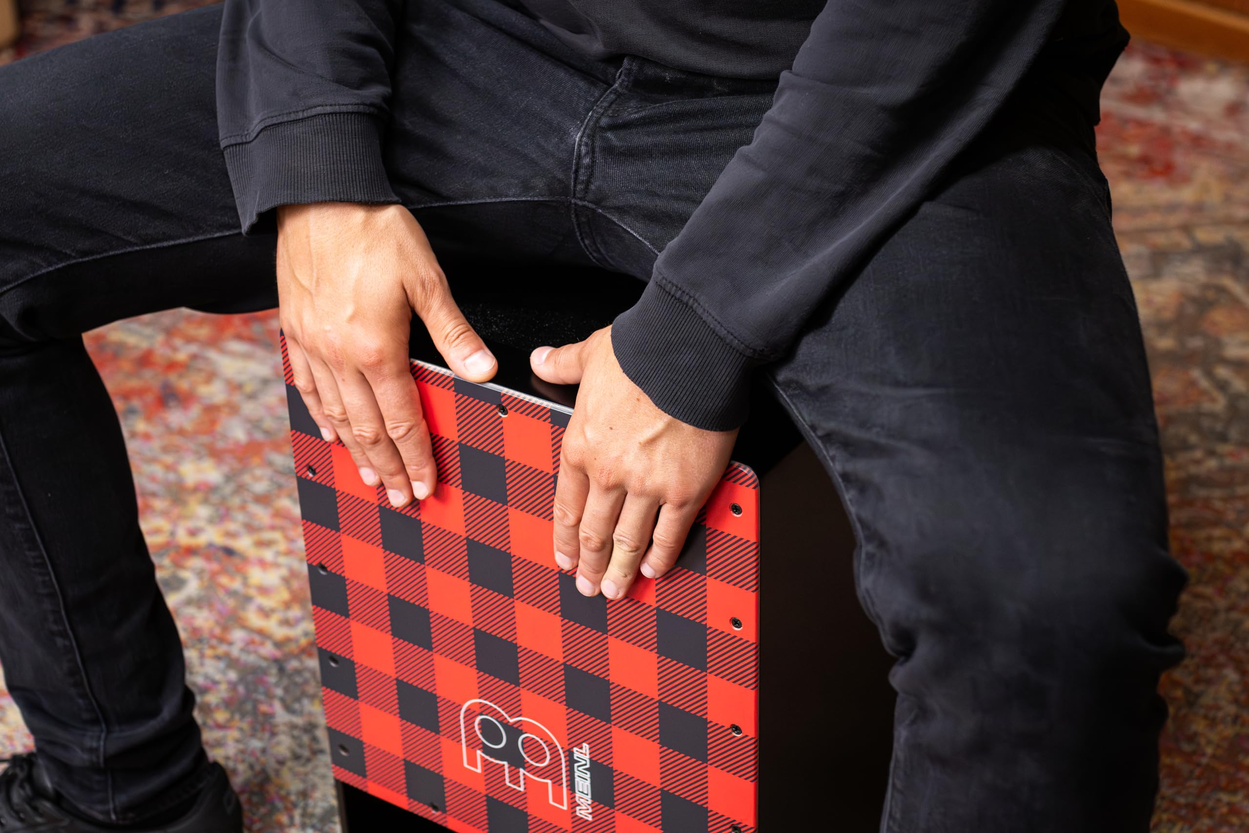 Meinl Percussion In esclusiva su Amazon - Bass Series JBSUBLJ) - Subwoofer a forma di jack Lumber Jack Design, corpo in MDF nero