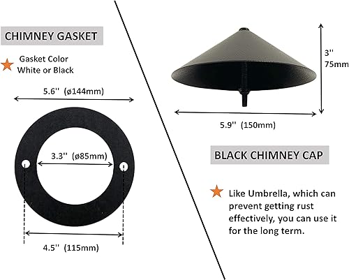 Miniatura 2 de Pila de humo para parrilla de pellets con junta de repuesto para Pit Boss, Traeger, Camp Chef, Z Grills Parrilla de pellets de madera