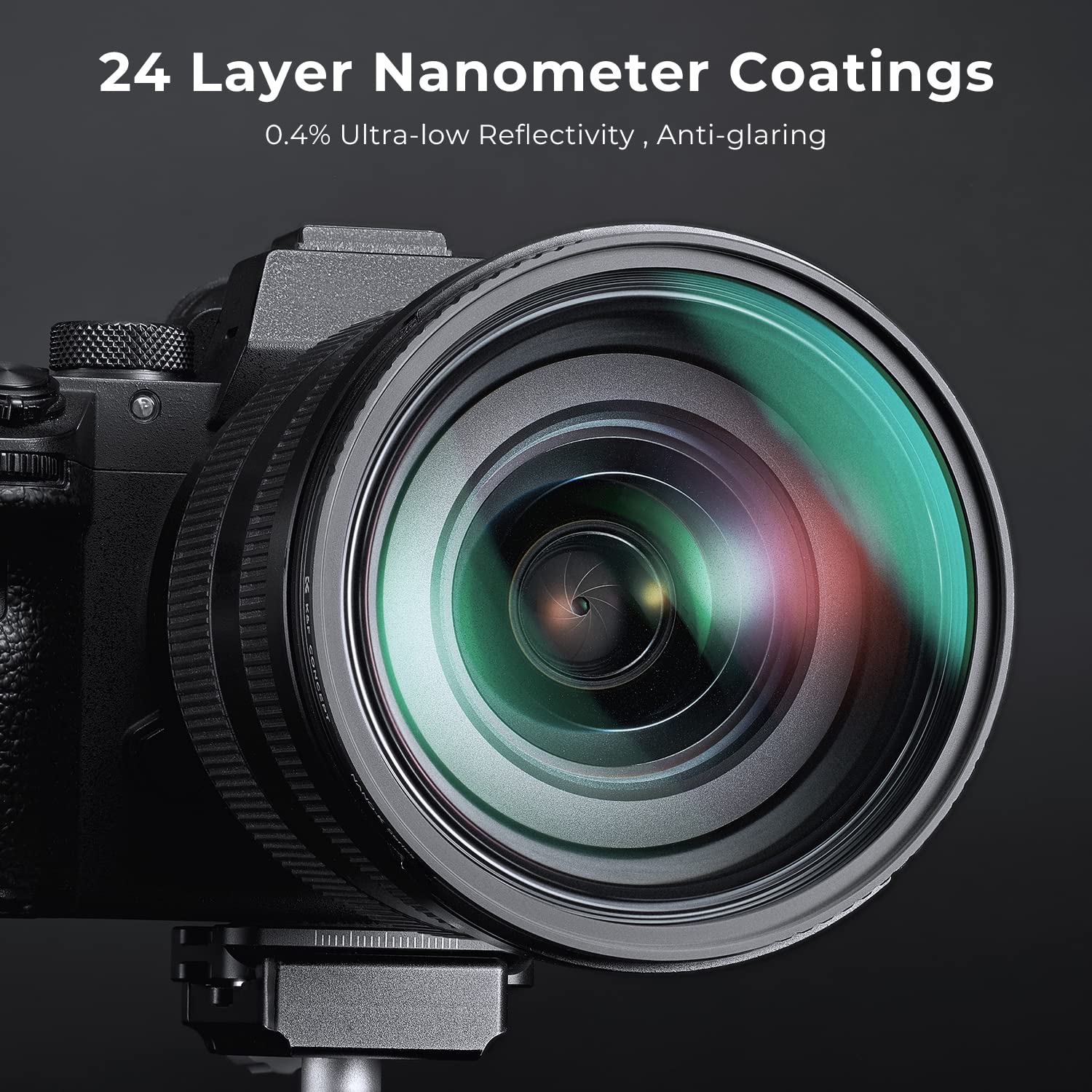 K&F CONCEPT Black-Mist 1/4 Filter 77mm aus Optischem Glas Mit 24-lagiger Nano-Beschichtung für Videoaufnahmen/Portraitfotografie (Nano-Dazzle)