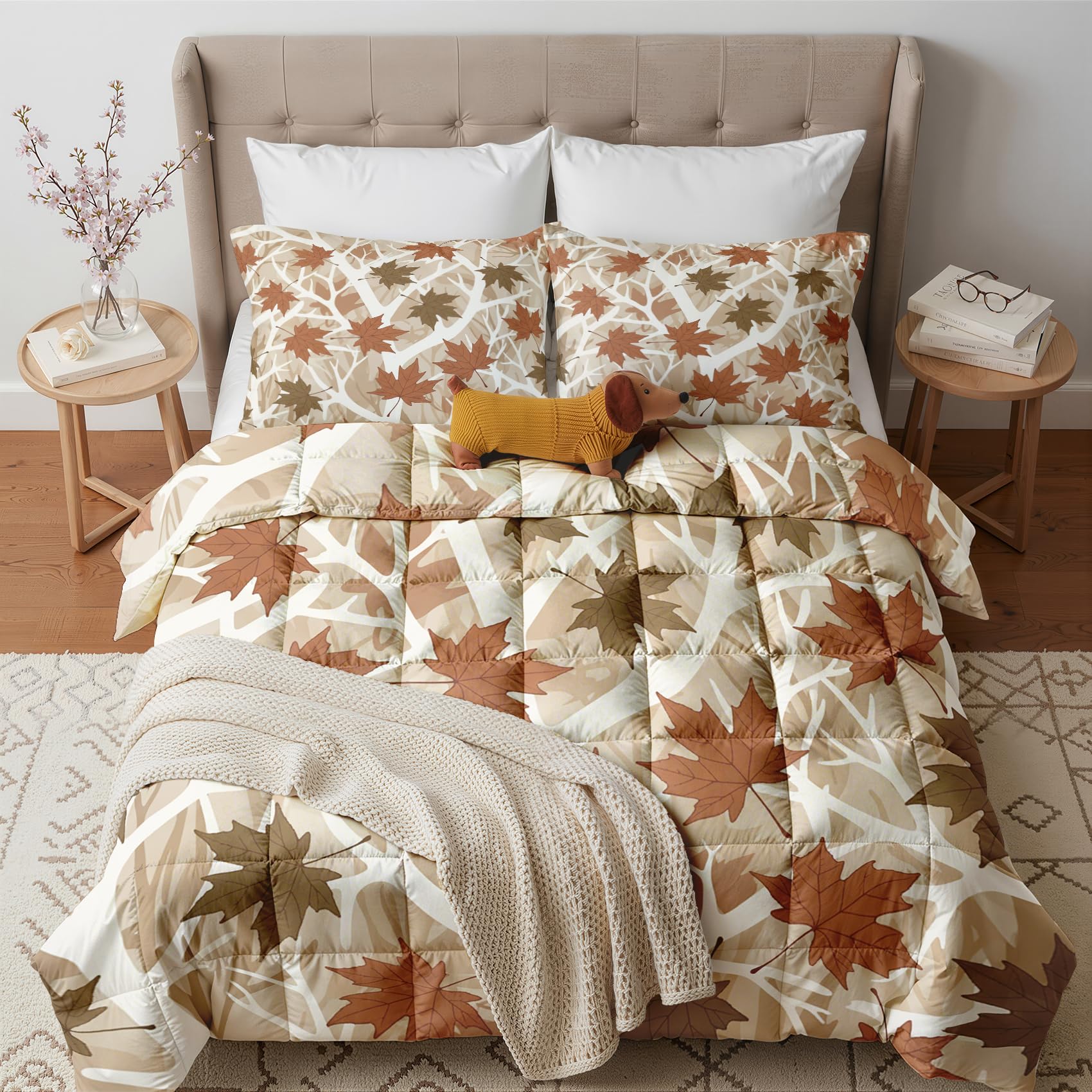 Gedaeuba Colourful Autumn Leaves Duvet King Size 10.5 Tog