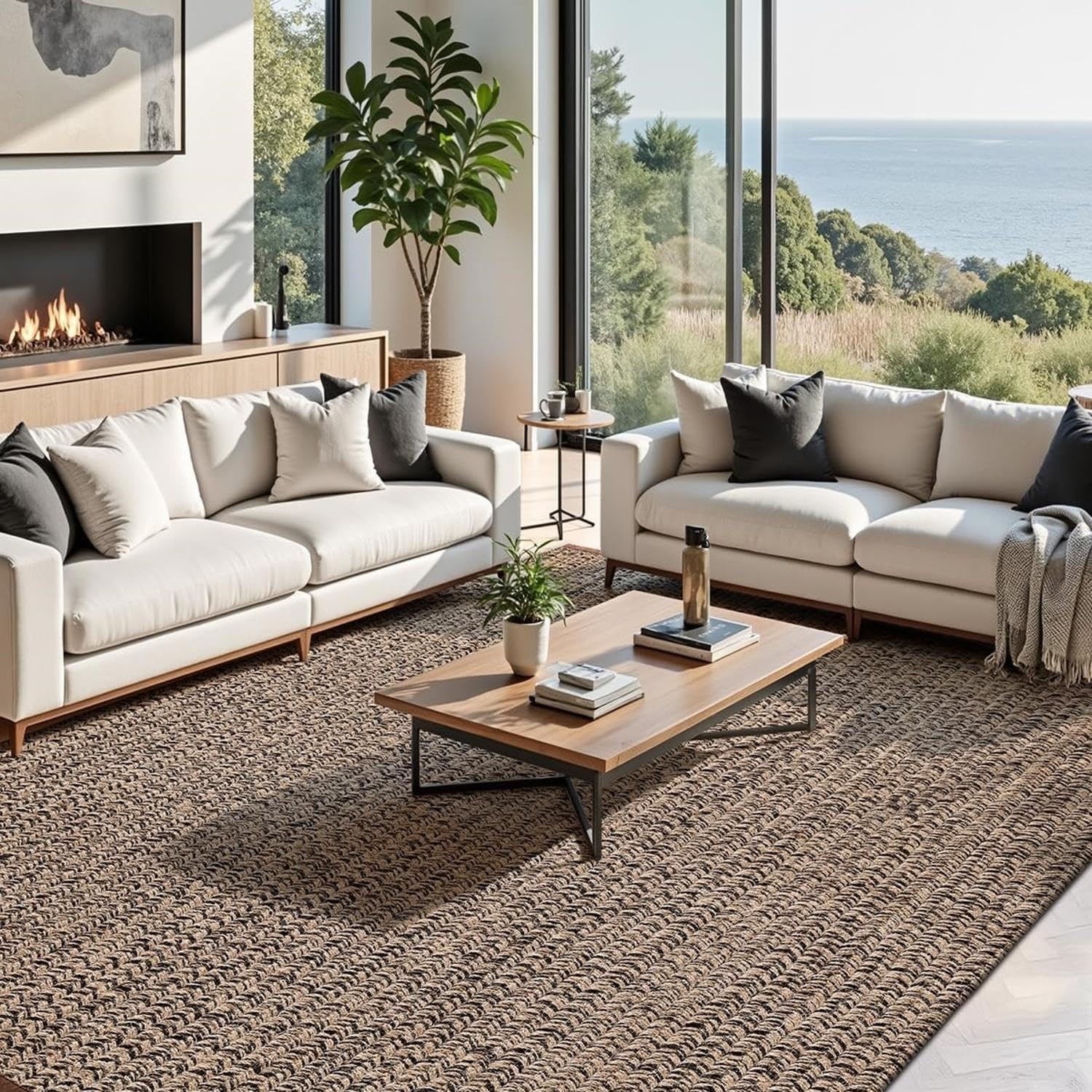 Handwoven Jute Carpet 3x8 Ft Strip Border – Natural Boho Area Rug for Living Room | Eco-Friendly, Durable Floor Mat for Bedroom, Dining & Home Décor — Amazon image 18