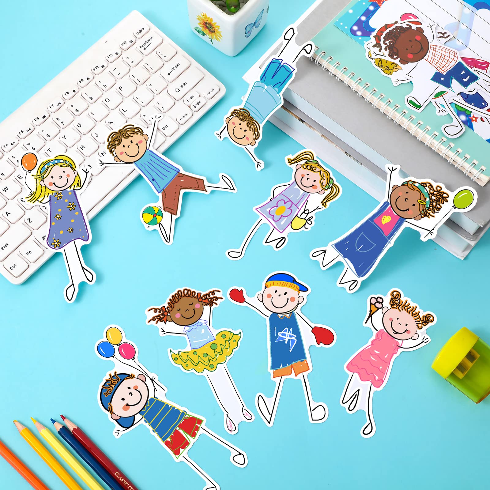 Snapklik.com : 90 Pcs Kids Cutouts Classroom Bulletin Board Decoration ...