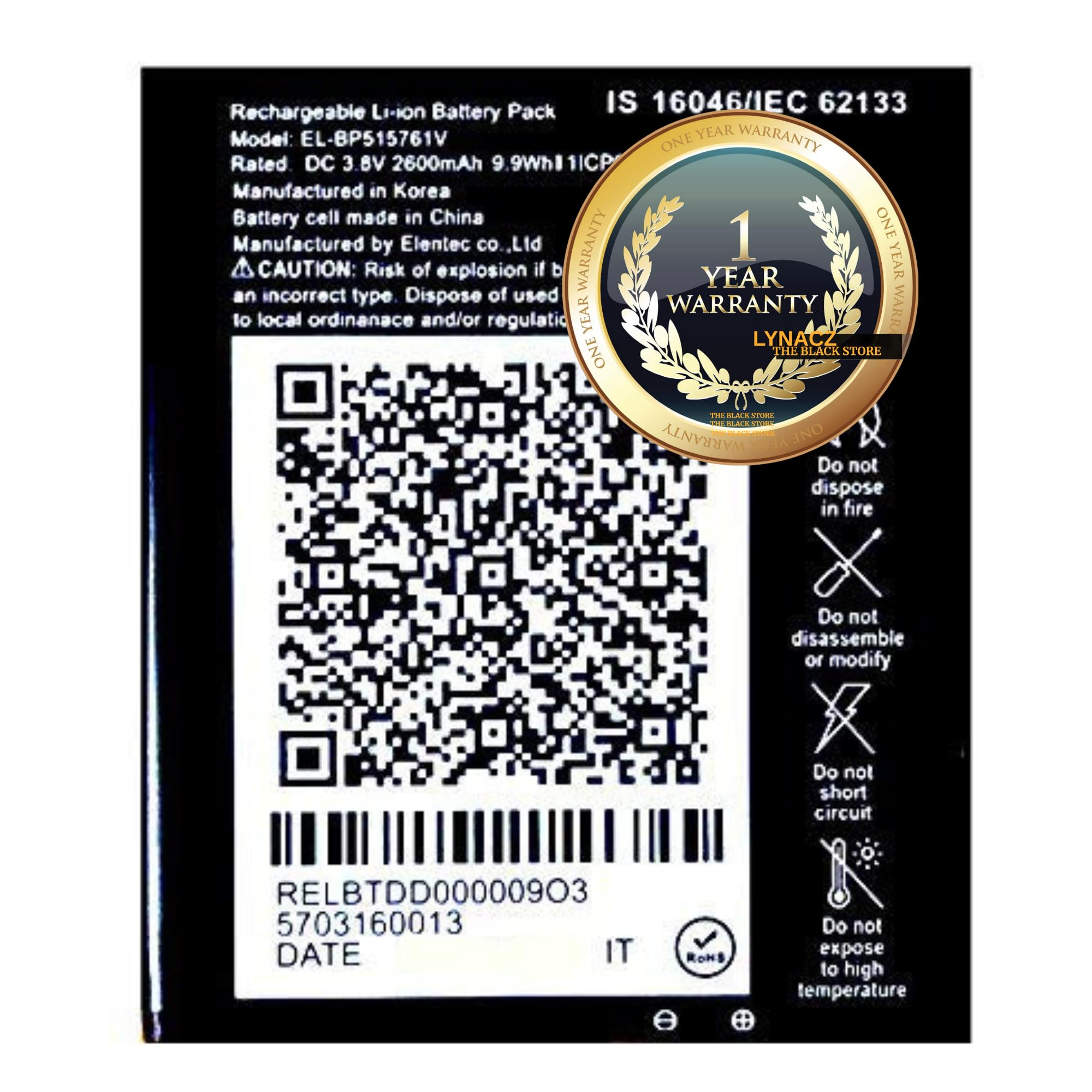 The Black Store Original El-Bp515761V Replacement Parts for Jiofi 4 Router Jmr1140 / Jiofi 3 Router (2600Mah) with 1 Year Replacement Warranty (B0CX1N9CFJ) Amazon Price History, Amazon Price Tracker