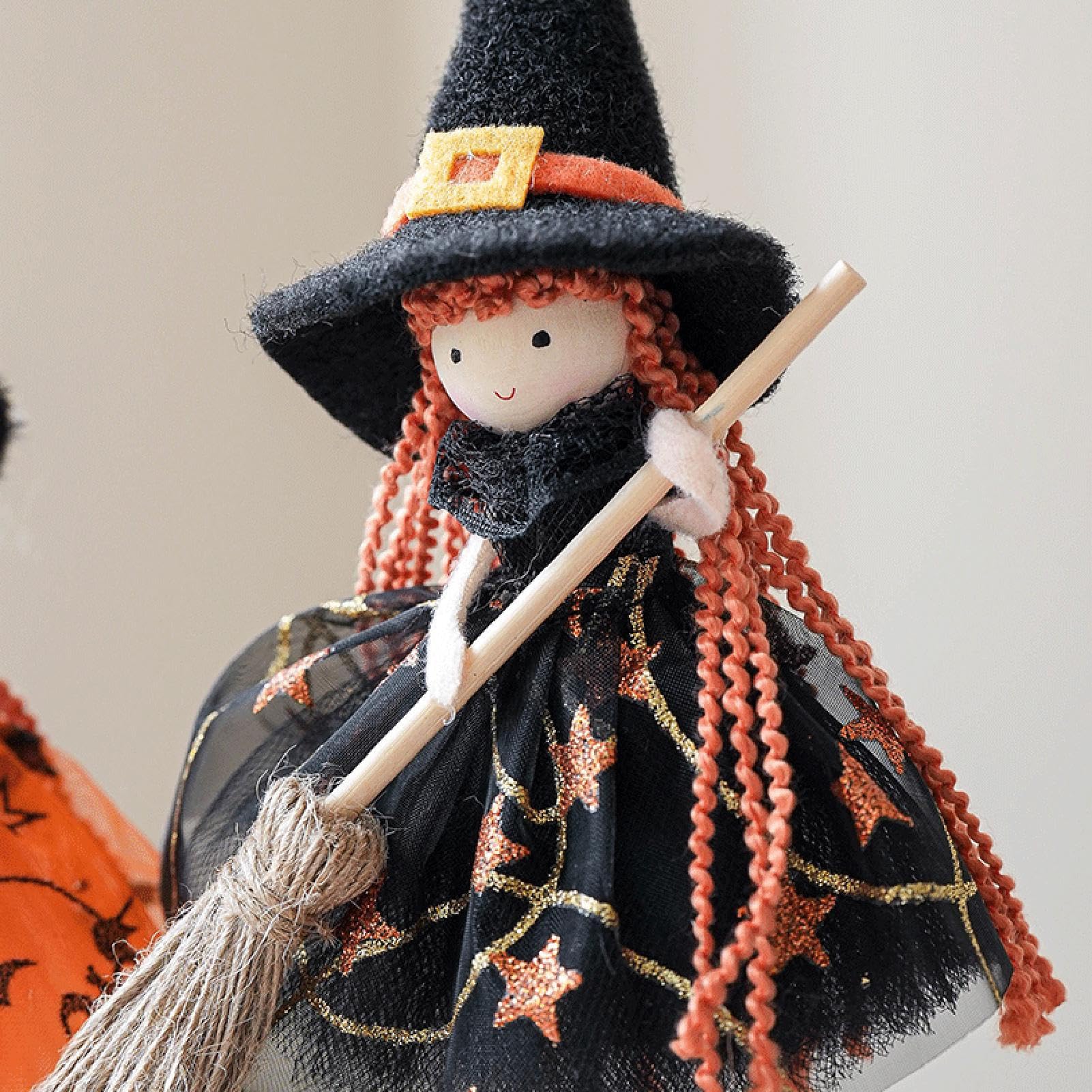 Muñeca Bruja de Cocina para la Buena Suerte | Adorno Colgante de Muñeca de Bruja | Figura Coleccionable de Decoración Colgante Escalofriante para Interior Exterior Jardín Pared Ventana Hogar