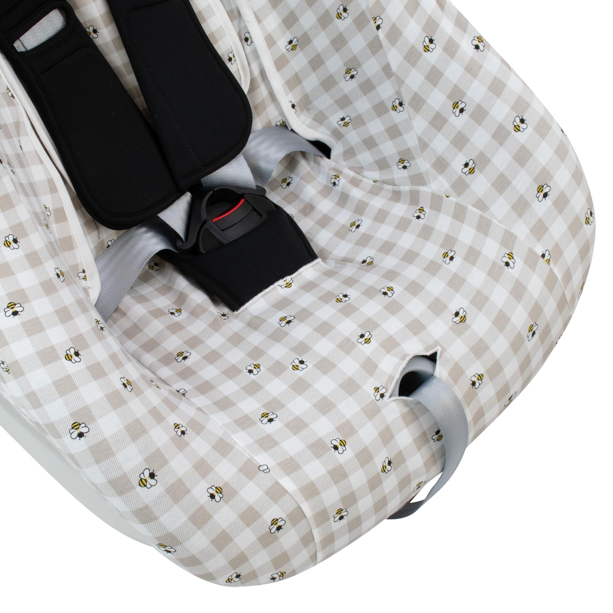 JYOKO Kids Uniwersalny pokrowiec na krzesło samochodowe z głowicą (Picnic Vichy)