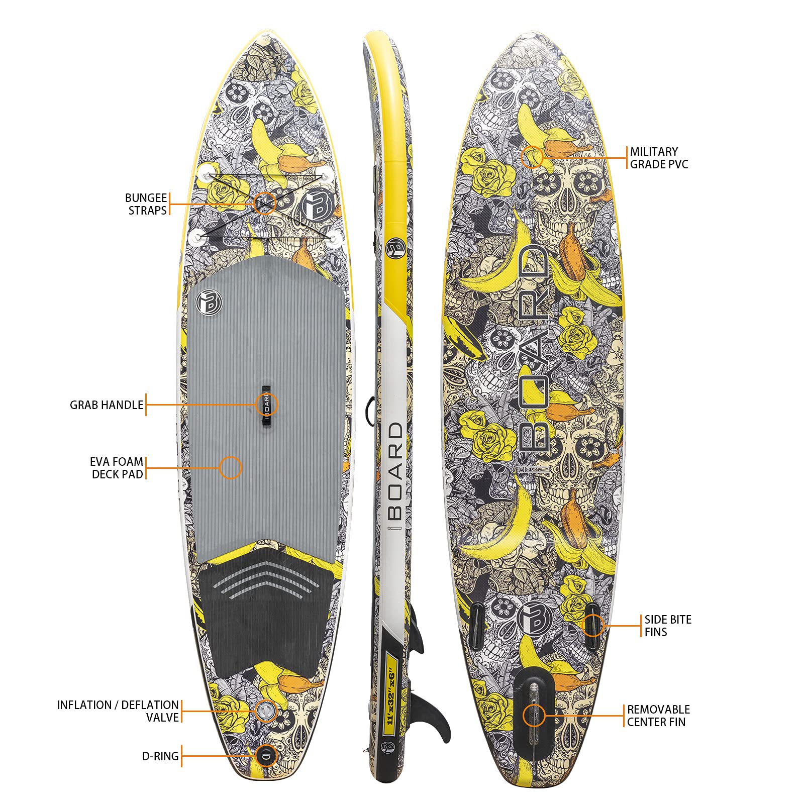 Nadmuchiwana deska do wiosłowania, deska SUP Stand Up Paddle Board, 28 x 80 cm × 15 cm grubości, wszystkie akcesoria wewnątrz (kolor: 7, 28 cm)