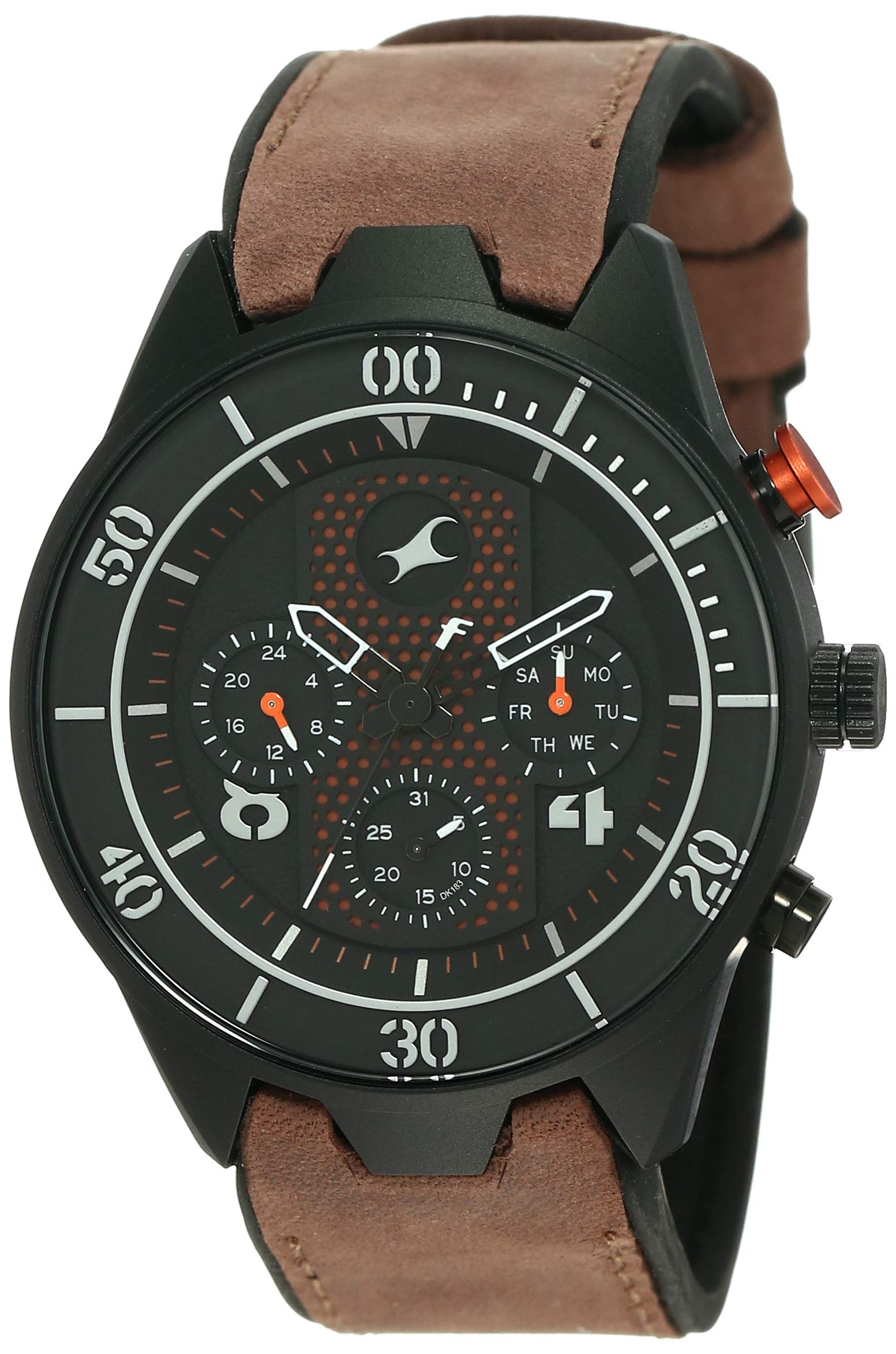 Fastrack Mens Analog Black Dial Brown Band Leather Watch (B08JGWBYWR) Amazon Price History, Amazon Price Tracker