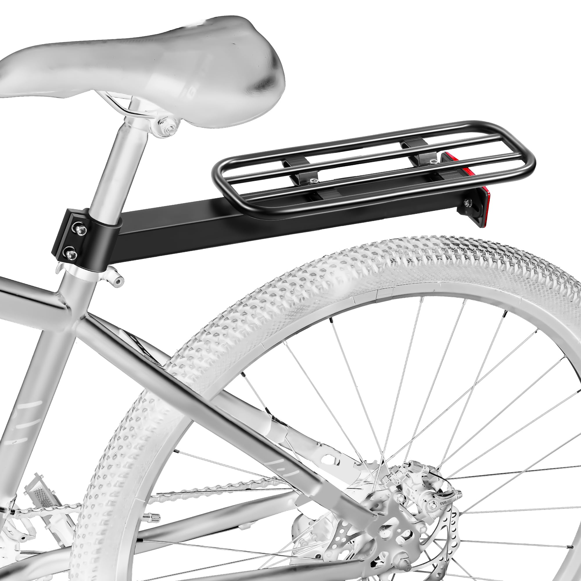 Photo 1 of YONTUO BCR13:Rear Bike Rack,Bike Cargo Rack,Aluminum Alloy,Large Size Reflective,Full - Enclosed Integrated Chuck,Universal