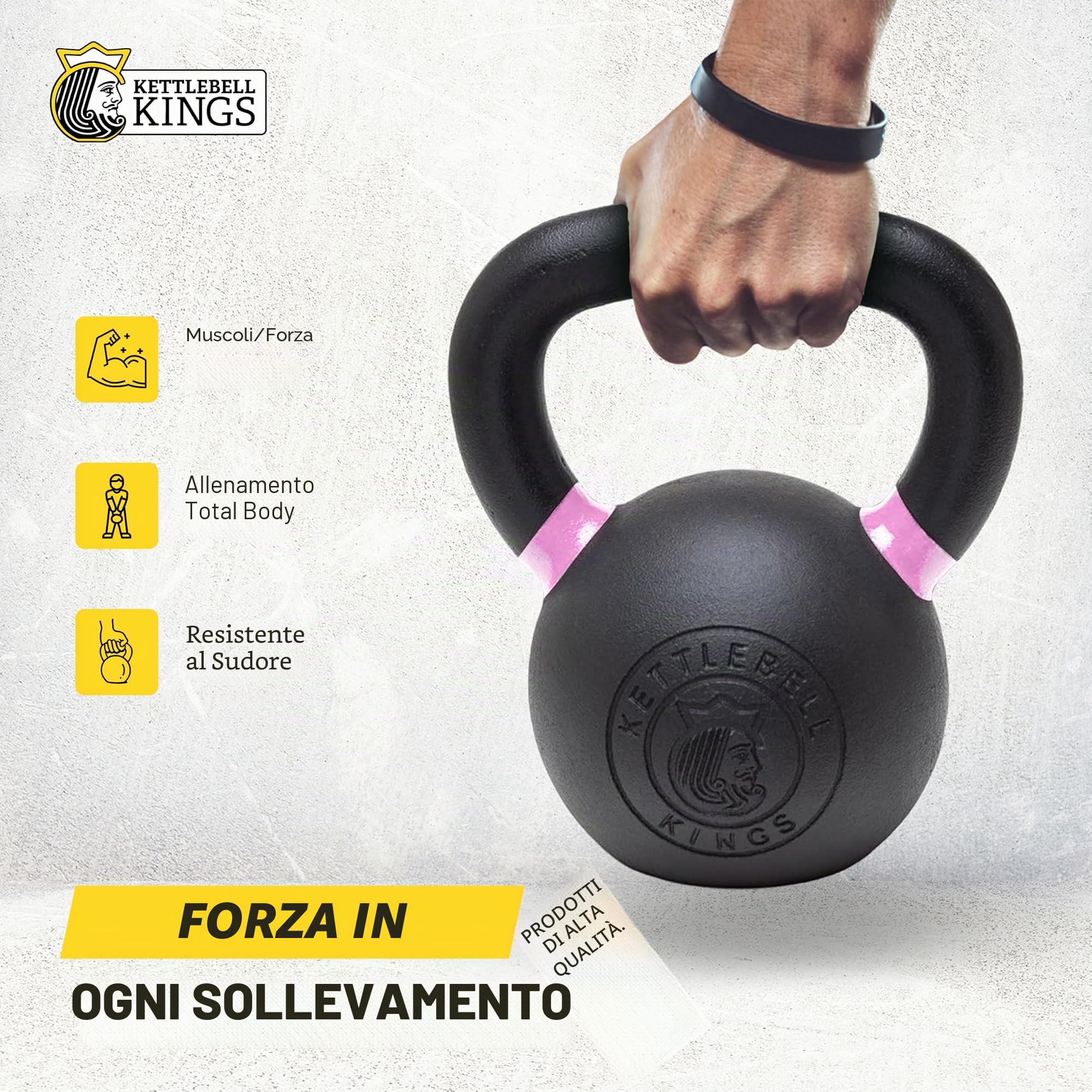 Kettlebell kettlebell Kings | Powder Coat | Progettato per Crossfit, Esercizi di Allenamento della Forza & HIIT