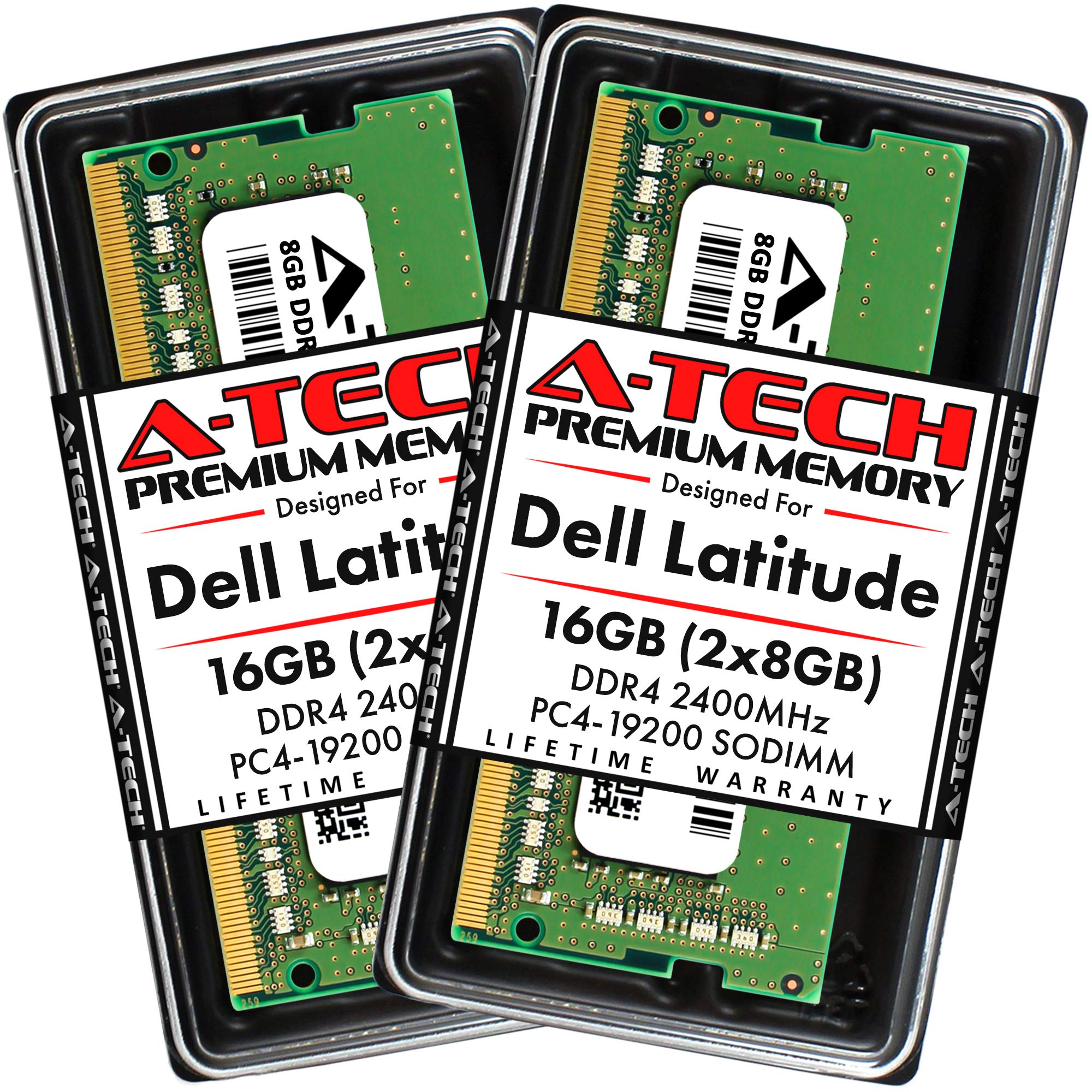 A-Tech 16GB Kit (2x8GB) RAM for Dell Latitude 7400, 7300, 5500, 5400, 5300, 3500, 3400 Laptop | DDR4 2400 MHz SODIMM PC4-19200 Memory Upgrade
