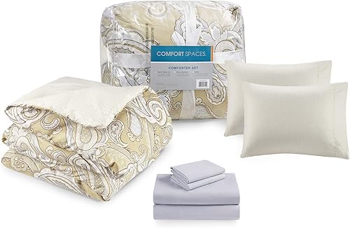 Miniatura 5 de Comfort Spaces - Edredón cómodo con juego completo de sábanas y con bolsillo lateral, casual y moderno para todas las estaciones, fundas de cojín a