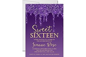 Purple Sweet 16 Custom Invitations Perfect for Your Special Day
