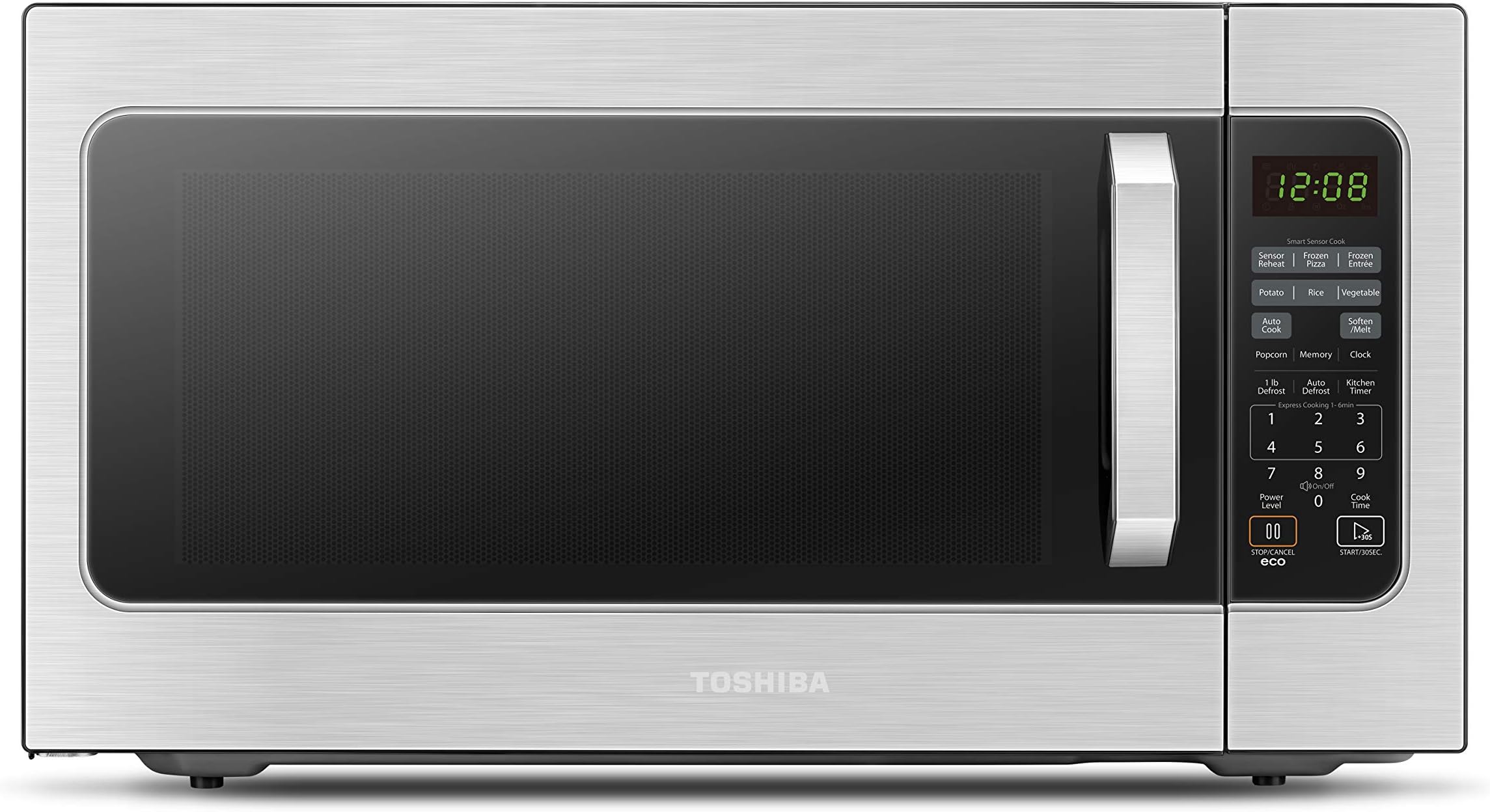 ML-EM62P(SS) Large Countertop Microwave with Smart Sensor, 6 Menus, Auto Defrost, ECO Mode, Mute Option & 16.5" Position Memory Turntable, 2.2 Cu Ft, 1200W, Stainless Steel