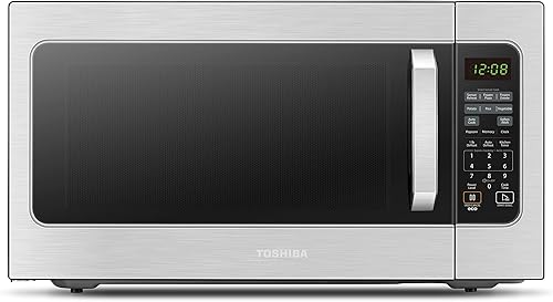 Miniatura 13 de TOSHIBA ML-EM09PA(BS) - Pequeño horno microondas con 6 menús automáticos, función de silencio y bloqueo para niños, iluminación LED, perfecto para