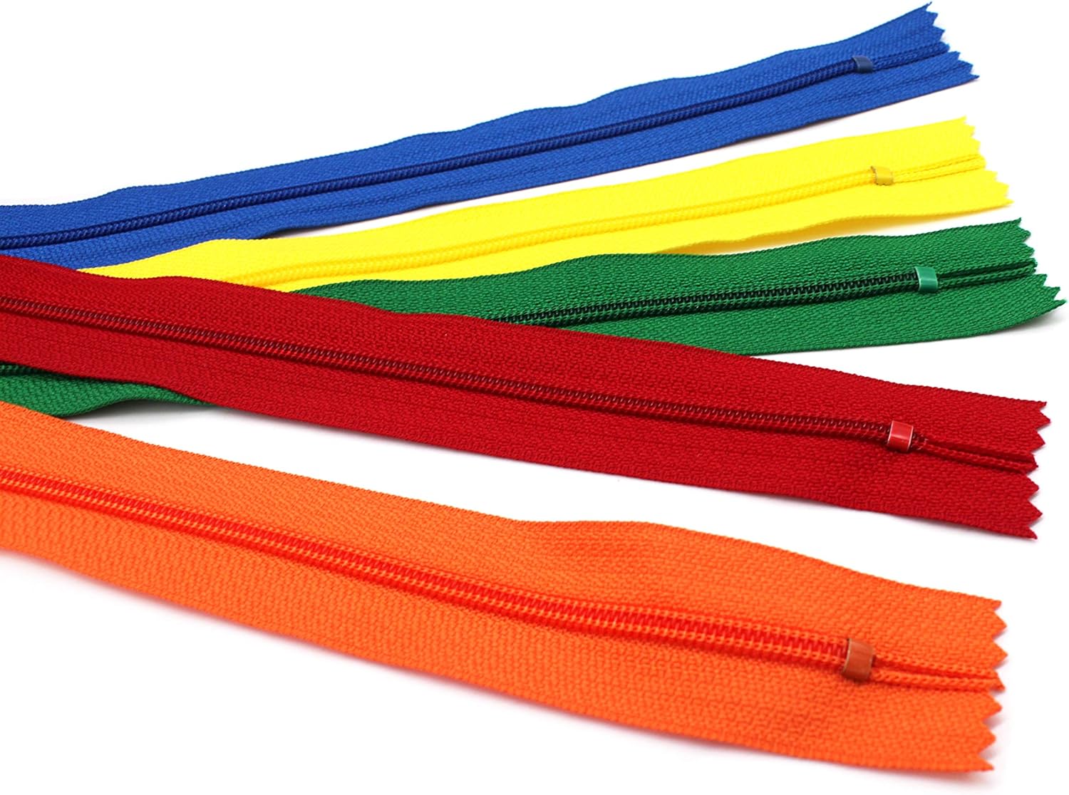 YKK #4.5 Handbag Zipper 48" to 60" with Extra-Long Pull Slider ~ Closed Bottom ~ Assortment of Colors and Size (25 Zippers/Pack)