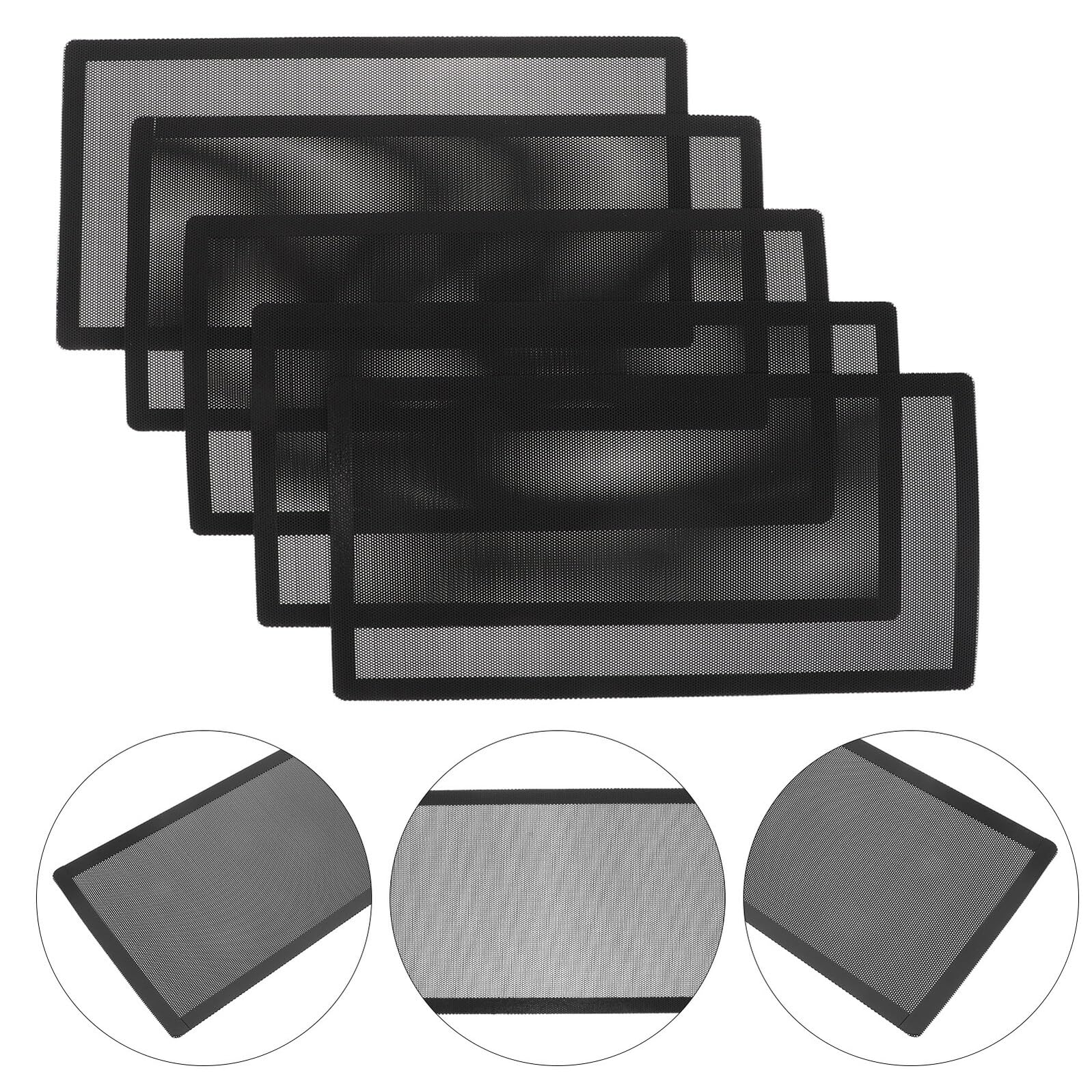 Copertura di Sfiato Magnetica in Rete Pvc Nera 8 Pezzi | Prese a Soffitto, Applicazione Versatile in Casa, Misura 11, 02 Pollici, Filtro Antipolvere
