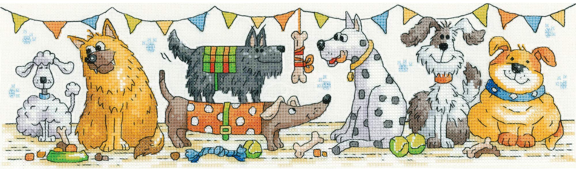 Heritage Clear Crafts Cross Stitch Kit - Dog Show (Aida)