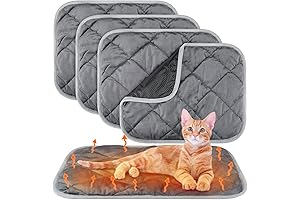Solar Powered Heating Pad: 4 Pack Self Heating Dog Mat Non Slip...