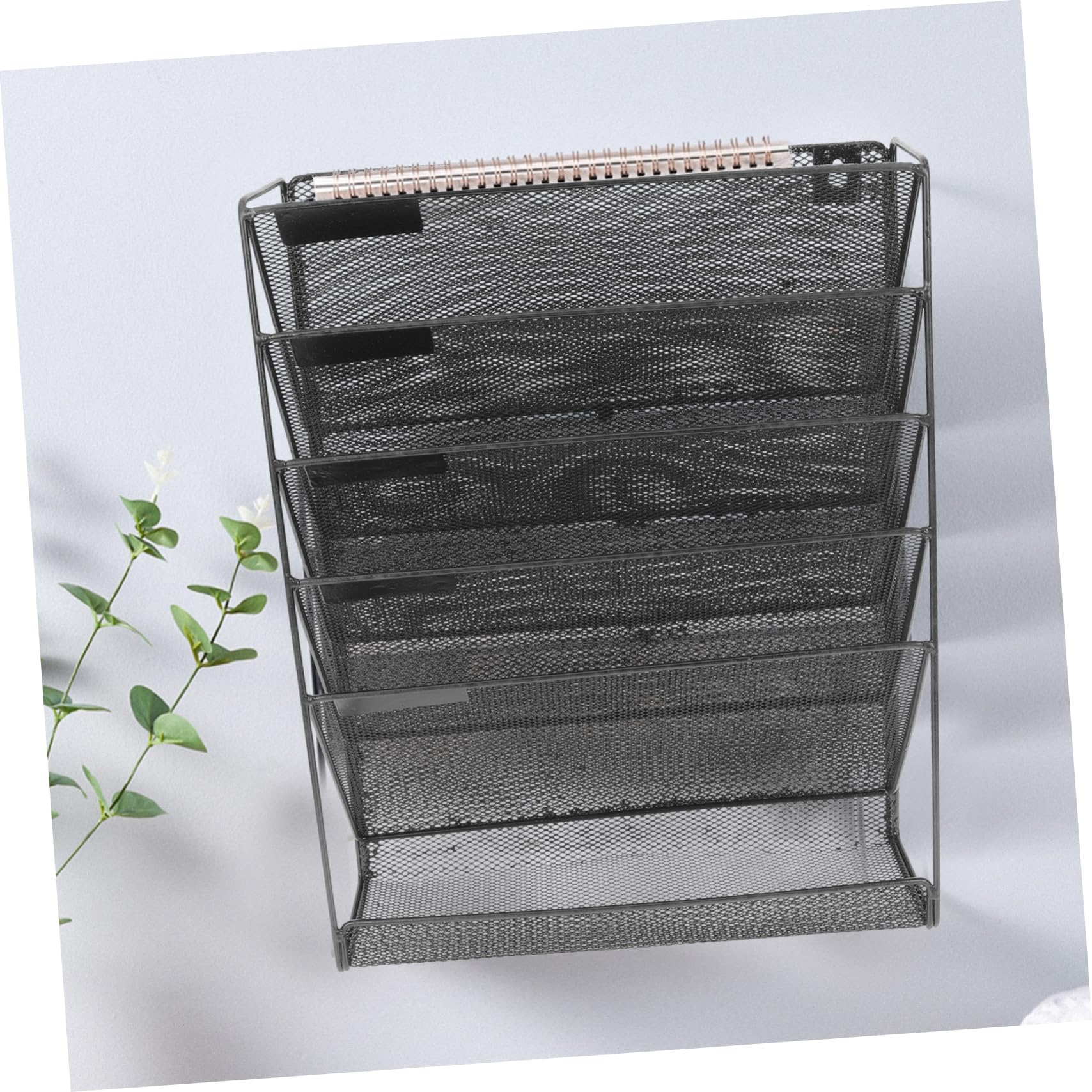 Veemoon Organizador Colgante de Archivos de Pared de Metal para Oficina Estante de Almacenamiento de Soporte Multifuncional para Carpetas y Revistas y Funcional