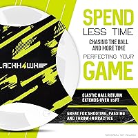 Vista 2 de Franklin Sports Cinturón de entrenamiento para balón de fútbol, entrenador Blackhawk Pass-Pal de fútbol + accesorio de equipo de práctica, paso