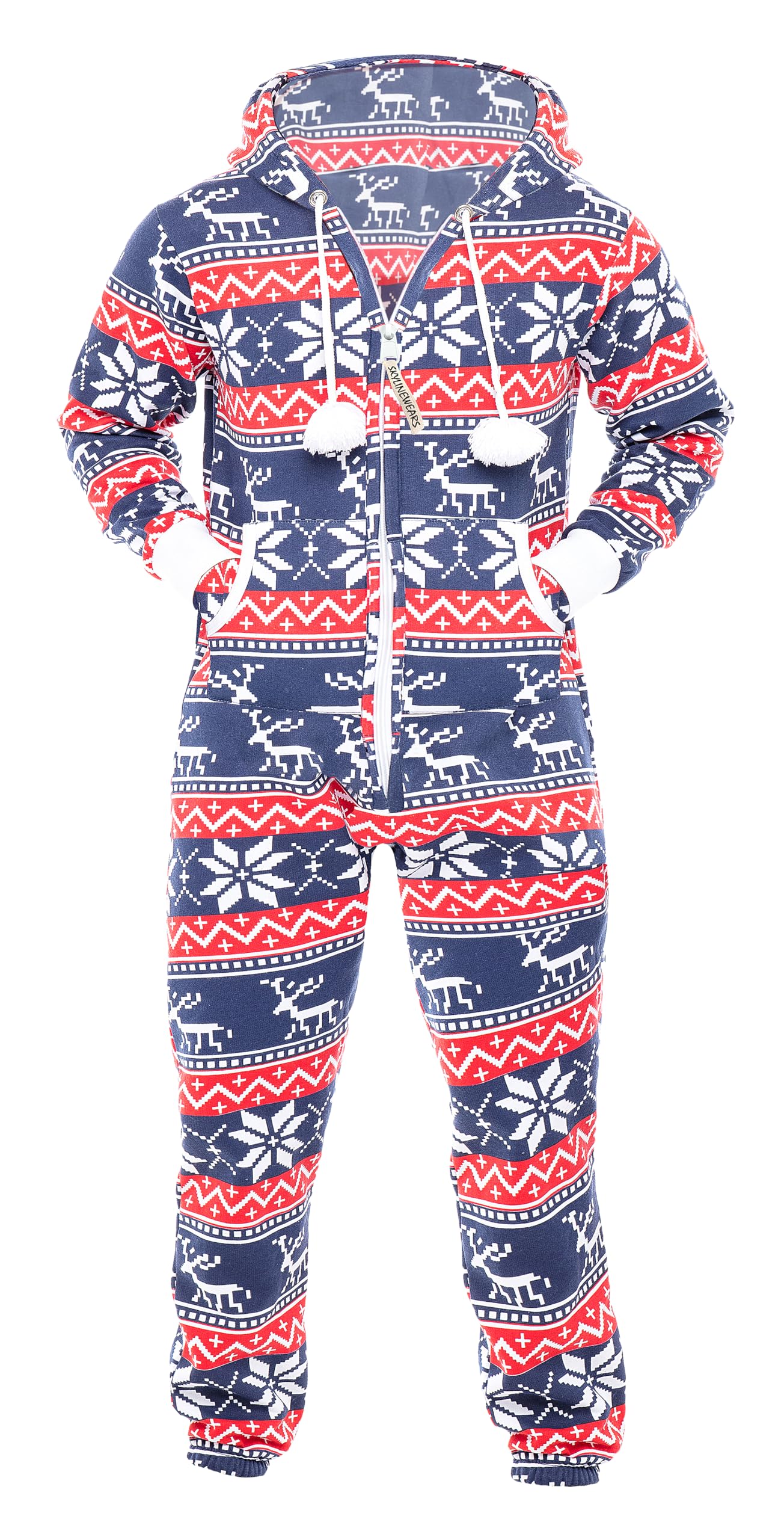 SKYLINEWEARSAdult Onesies, One-Piece Pajama Jumpsuits for Men and Women, Unisex Playsuit Non Footed Pajama With Hood
