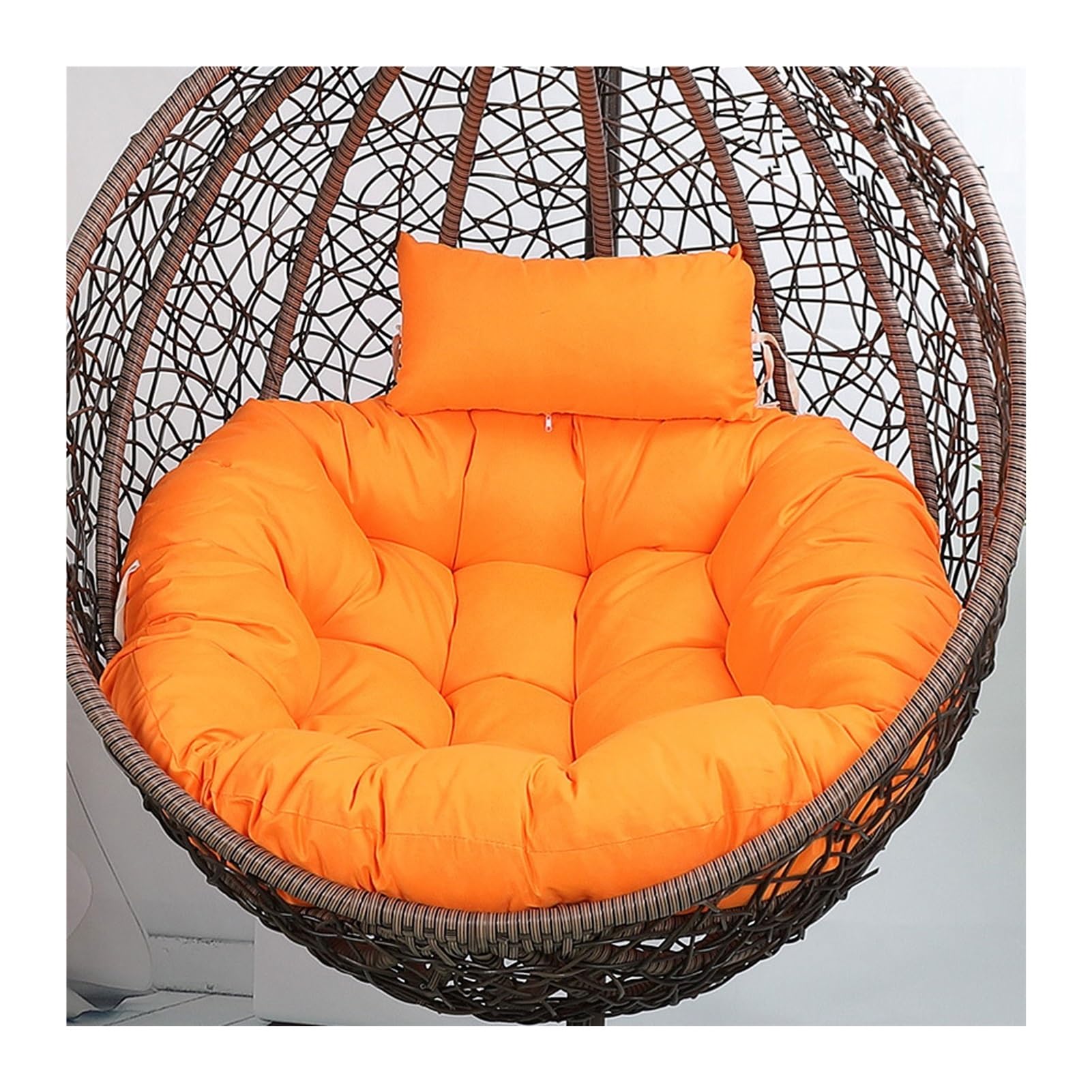 Yahbrra Cushion for Outdoor Hanging Chair, Hanging Basket Cushion, Replacement Cushion for Hanging Chair, Seat Cushion Cushion for Hanging Chair(Orange,115size (diameter: 105cm)) — image 1