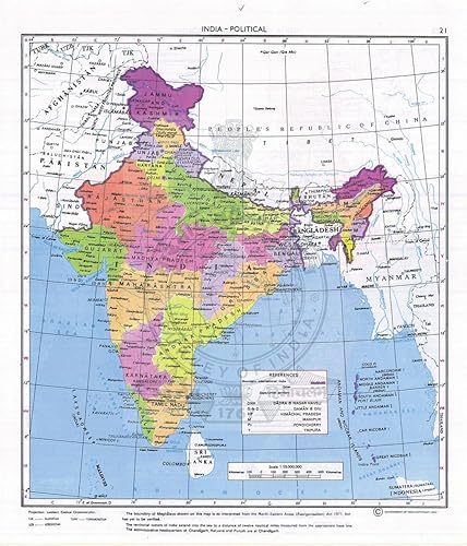 Gifts Delight Laminated 24x28 Poster Mapa político - Mapas de India Mapa turístico de India en Inglés mapa turístico de India mapa de la India Ruta