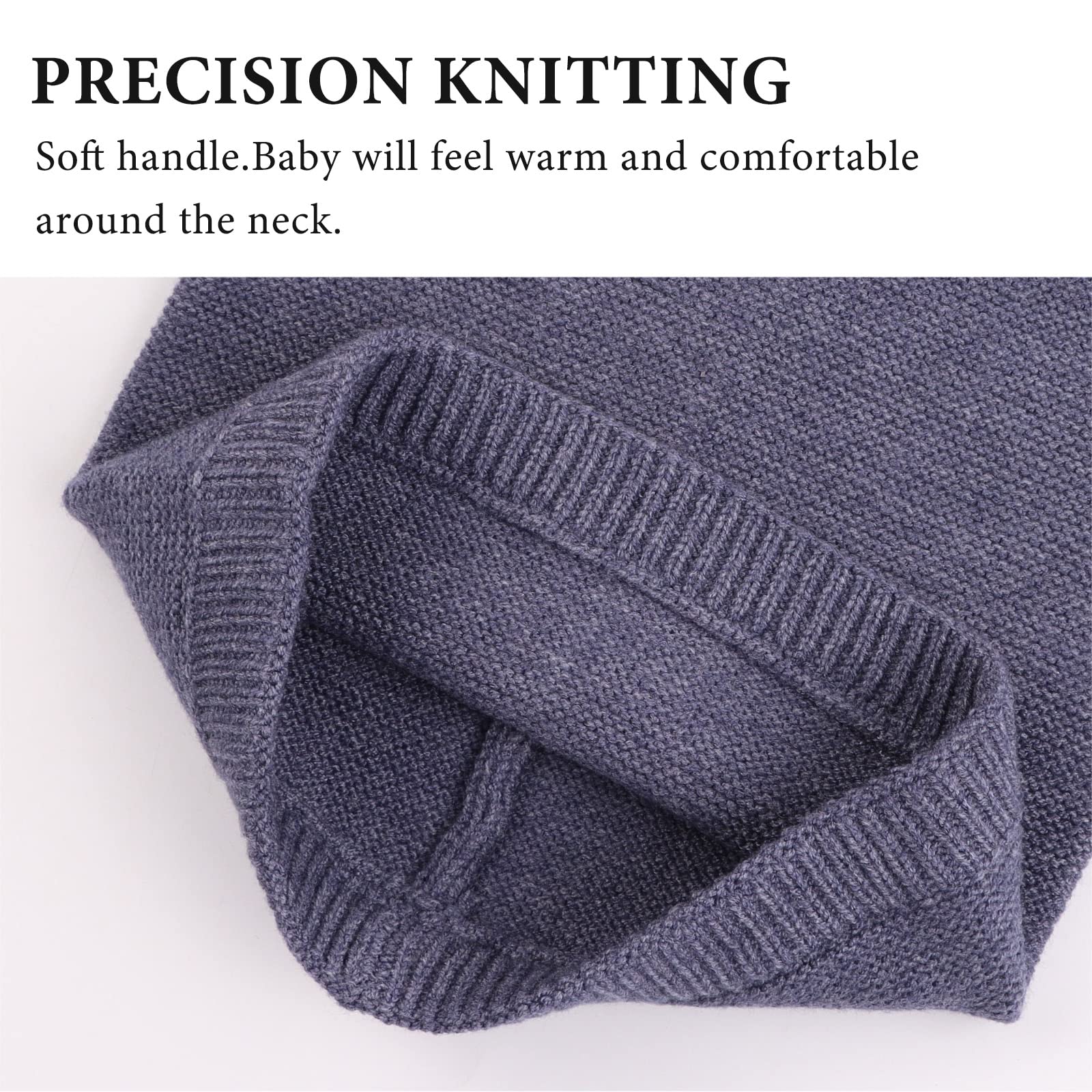 Pesaat Knitted Baby Boys Girls Scarf Autumn Winter Toddler Scarves Warm Round Neck Warmer Infant Toddler Kids