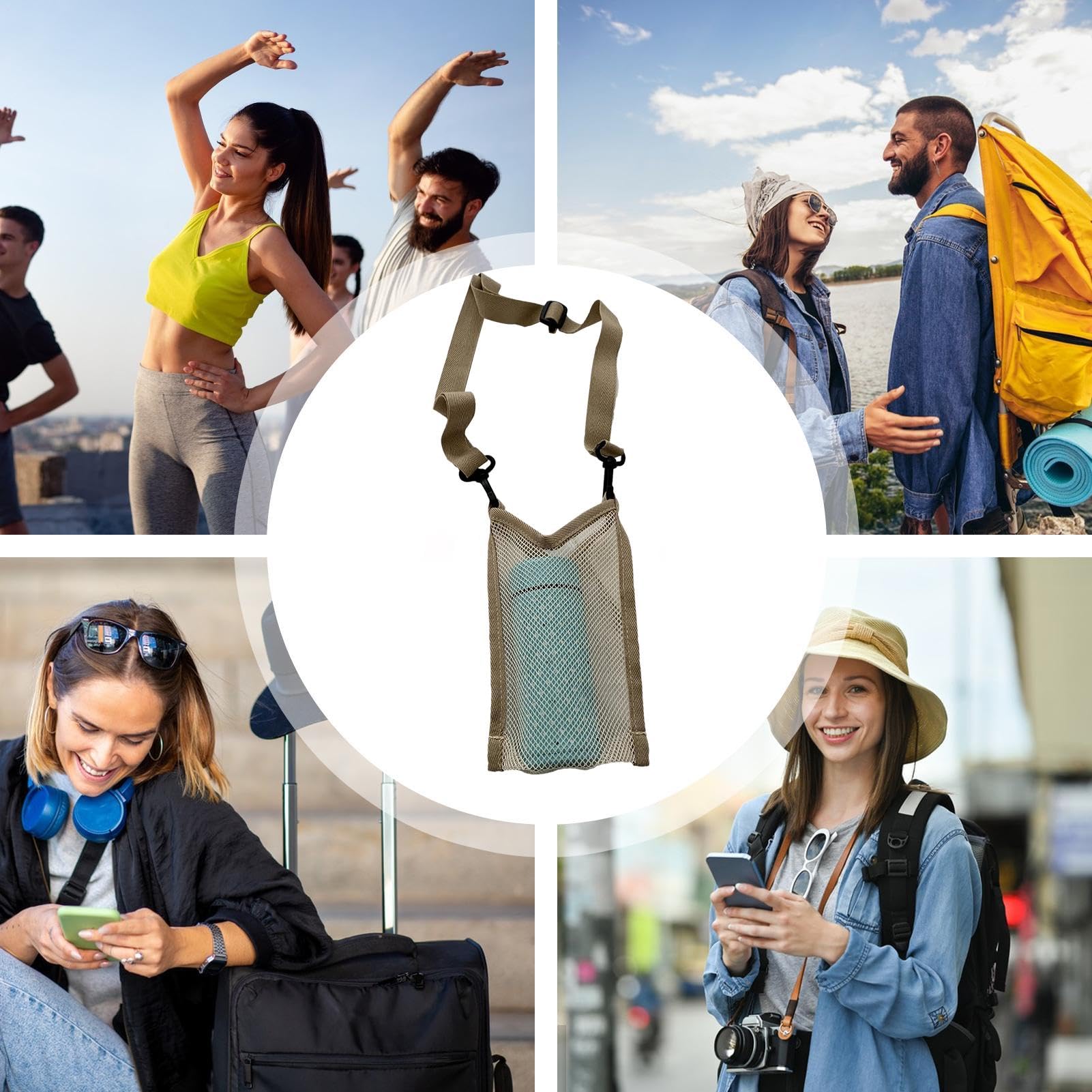 Borsa Per Outdoor 2 Portabottiglie Con Cinghia Aeaocvo - Leggeri, In