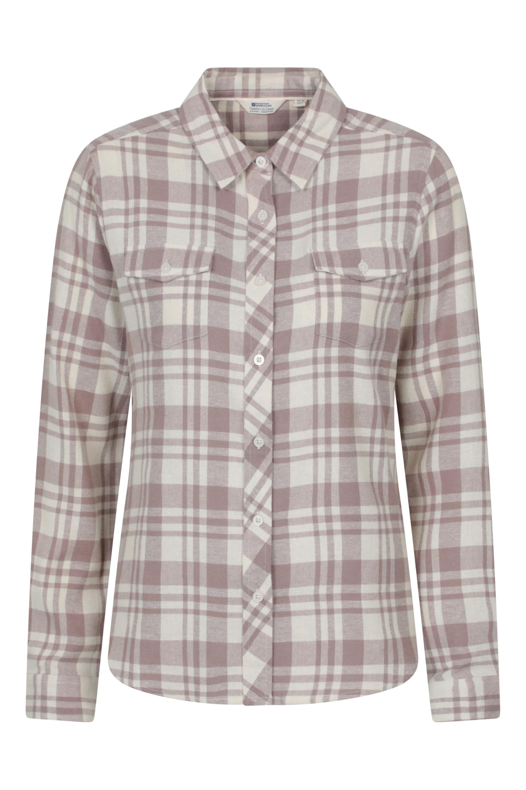 Mountain Warehouse Willow Brushed Flannel Womens Shirt Beige 20