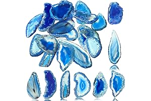Hicarer 16 Pcs Agate Slices: Natural Gemstones for Crafting and Jewelry