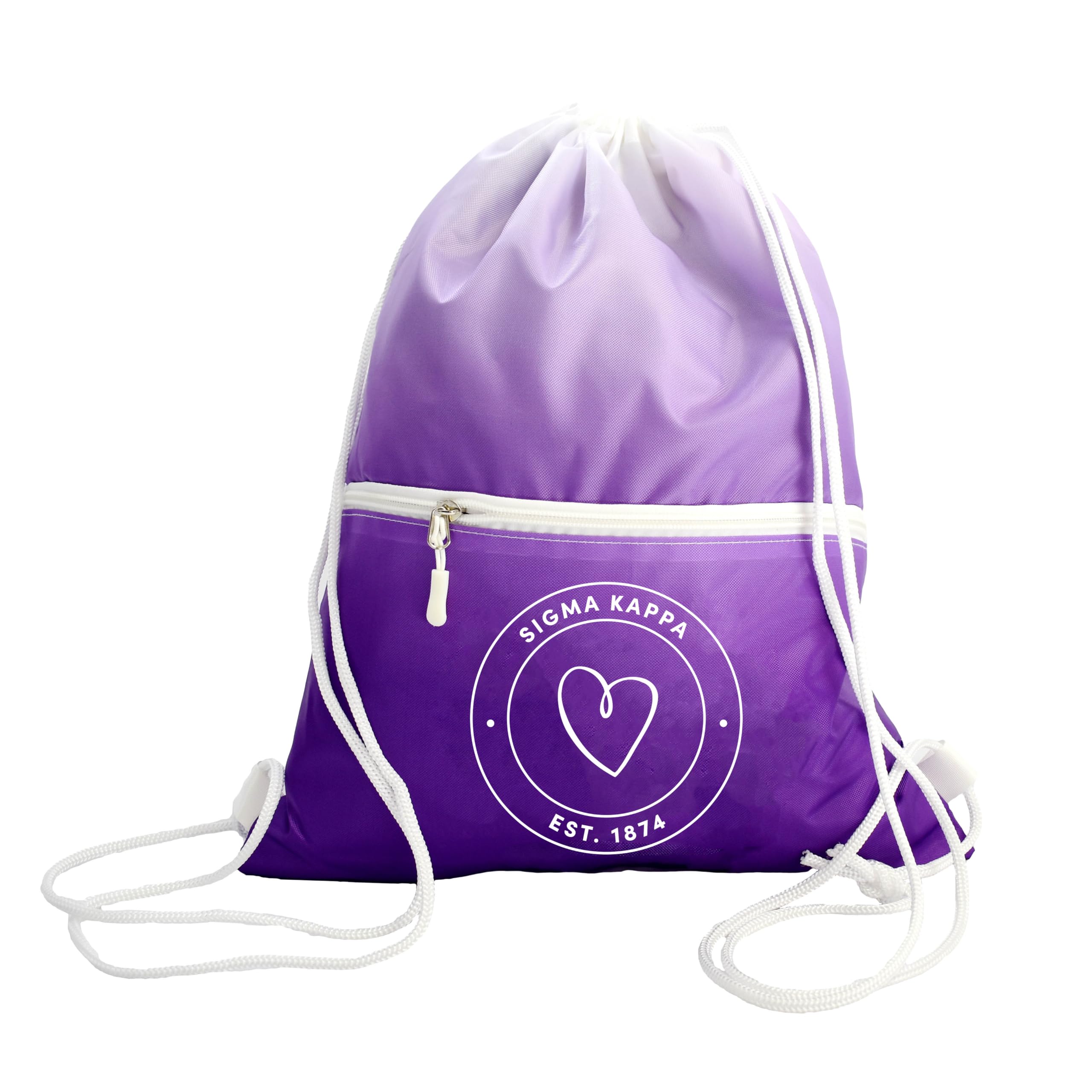 Sorority Shop Sigma Kappa Drawstring Backpack Ombre Color Design