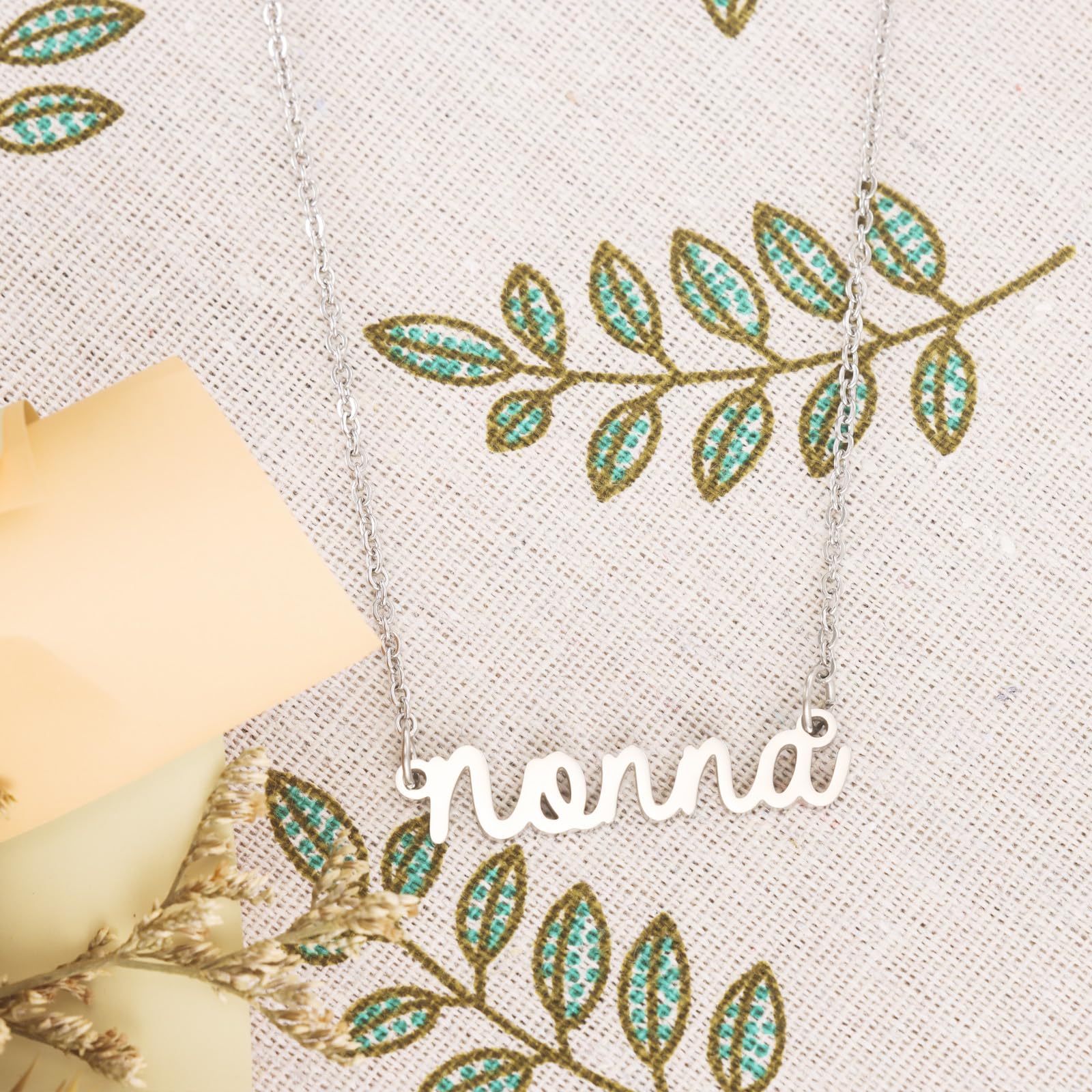 Gifts for Nonna Necklace Women from Grandkids Best Nonna Birthday Jewelry for Grandma Nonna Necklace