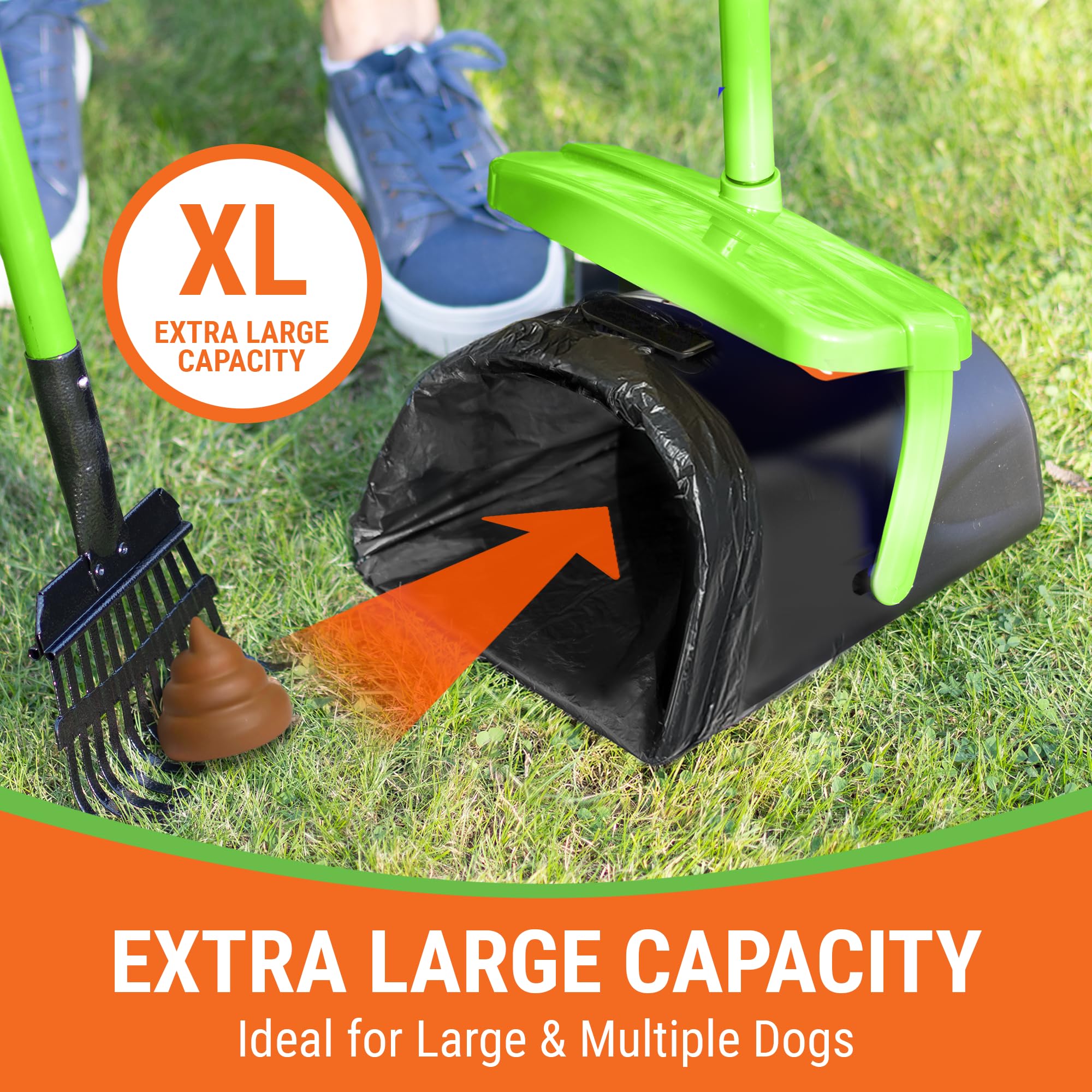 Pupzle Bolsas de repuesto para recogedoras de excrementos de perro, compatible con MXF y Pupzle y TIMINGILA y Fusbunty Pooper Scooper, 40 bolsas para recogedoras de excrementos de perro, bolsa de
