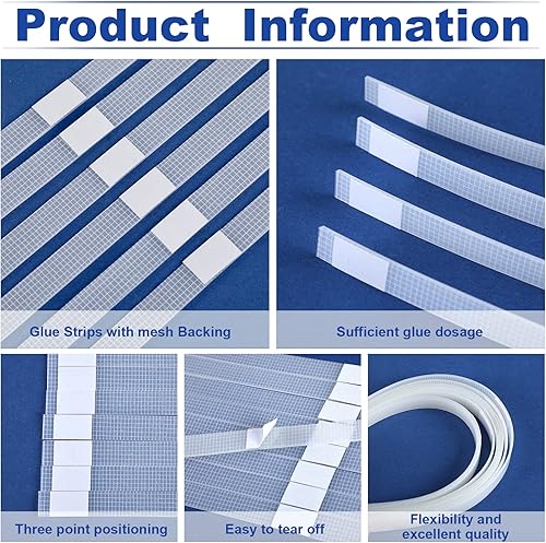 Miniatura 3 de Outus 50 tiras de pegamento con respaldo de malla, cinta de reparación de libros para álbumes, imágenes, archivos, encuadernación de libros (0.984