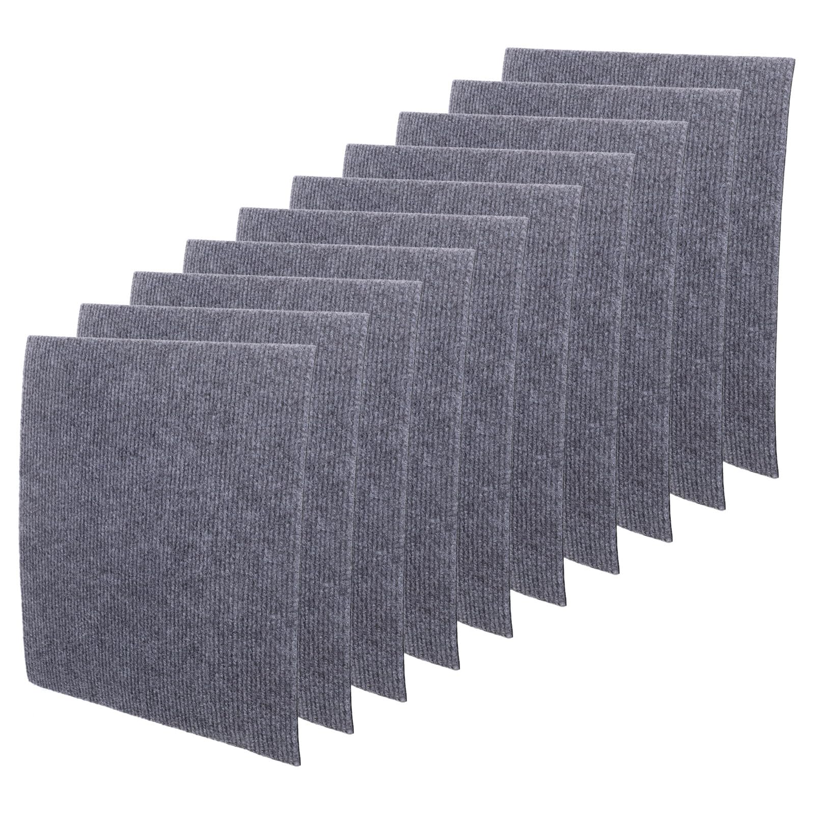 Tapis de sol adhésif antidérapant 10 dalles moquette autocollantes gris