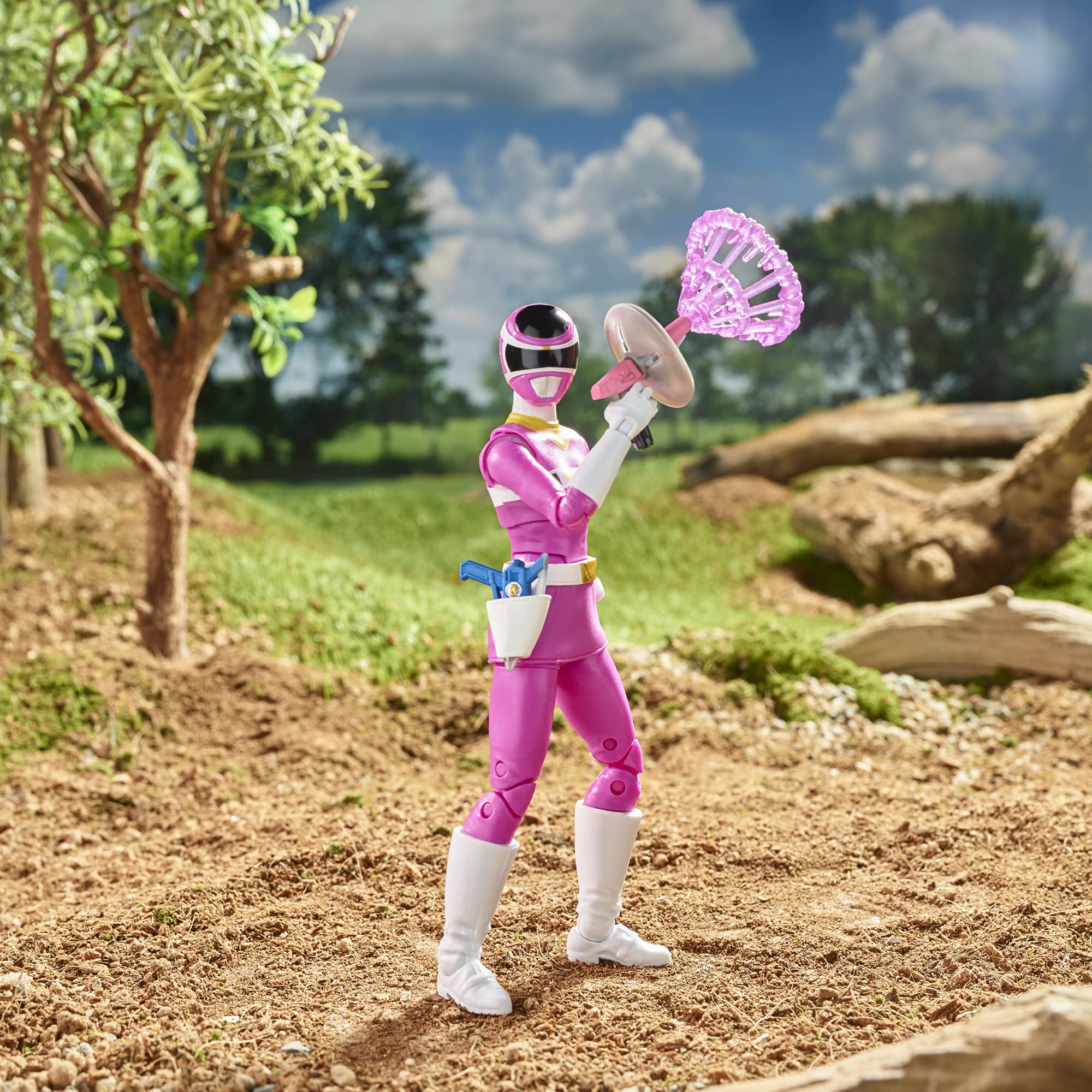 Power Rangers Dino Charge Action Figure 15cm | Ranger Rosa Con Tricera Drill E Morpher | Giocattolo Collezionabile Per Bambini