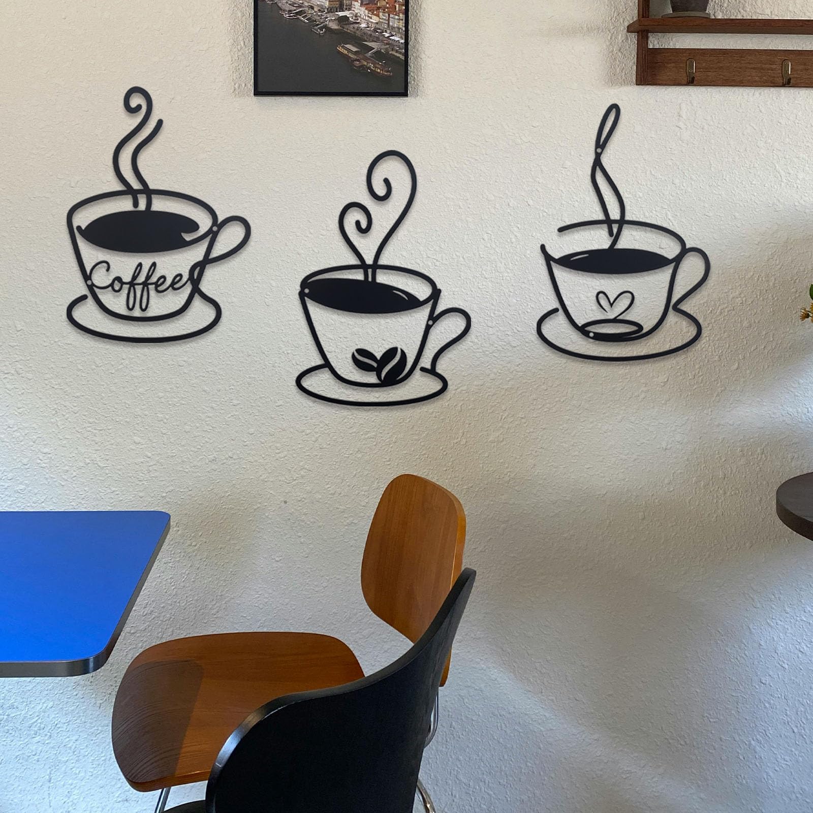 4 pezzi in metallo tazza da caffè decorazione da parete bar cafe decorazione artistica a tema vintage segni per decorazioni da cucina decorazioni da