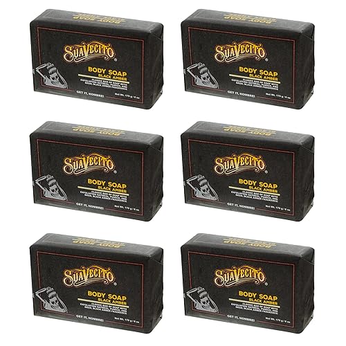 Miniatura 10 de Suavecito Barras de jabón para el cuerpo y las manos hidratantes con fragancia original masculina, 6 onzas, paquete de 6