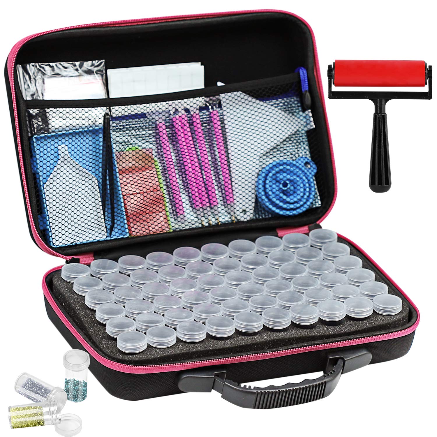 wefqe Diamond Painting Accessories kit,Portable Bead Storage Container,Diamond Painting Storage Cont