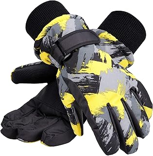 Galexia Zero Kids Windproof Snow Winter Ski Gloves Graffiti L