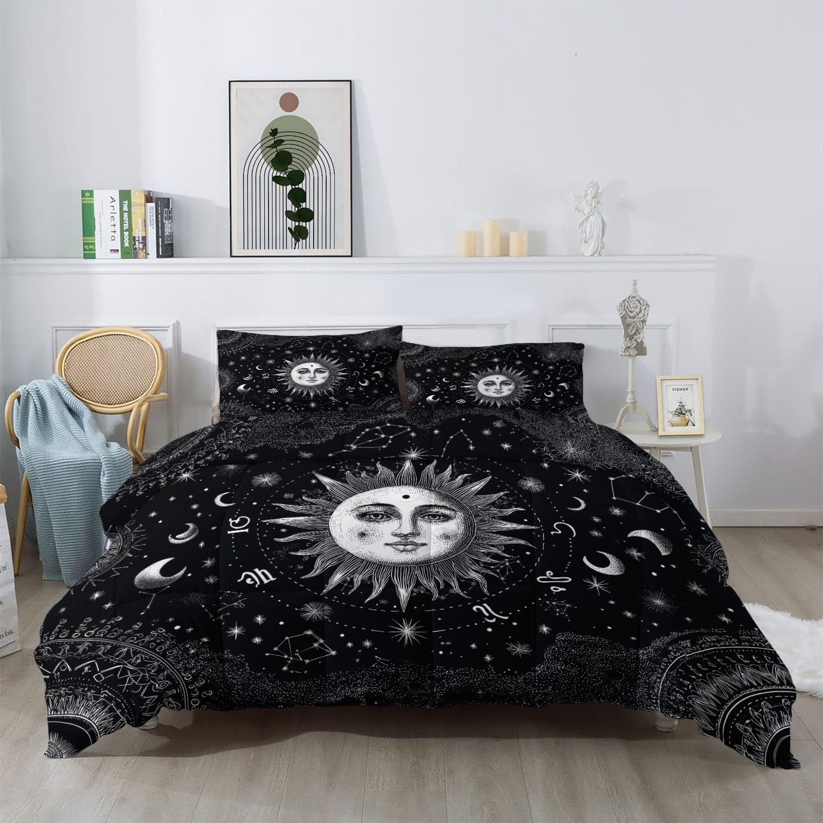 Couette 200x200 cm réversible sans housse pour lit d'enfant thème univers